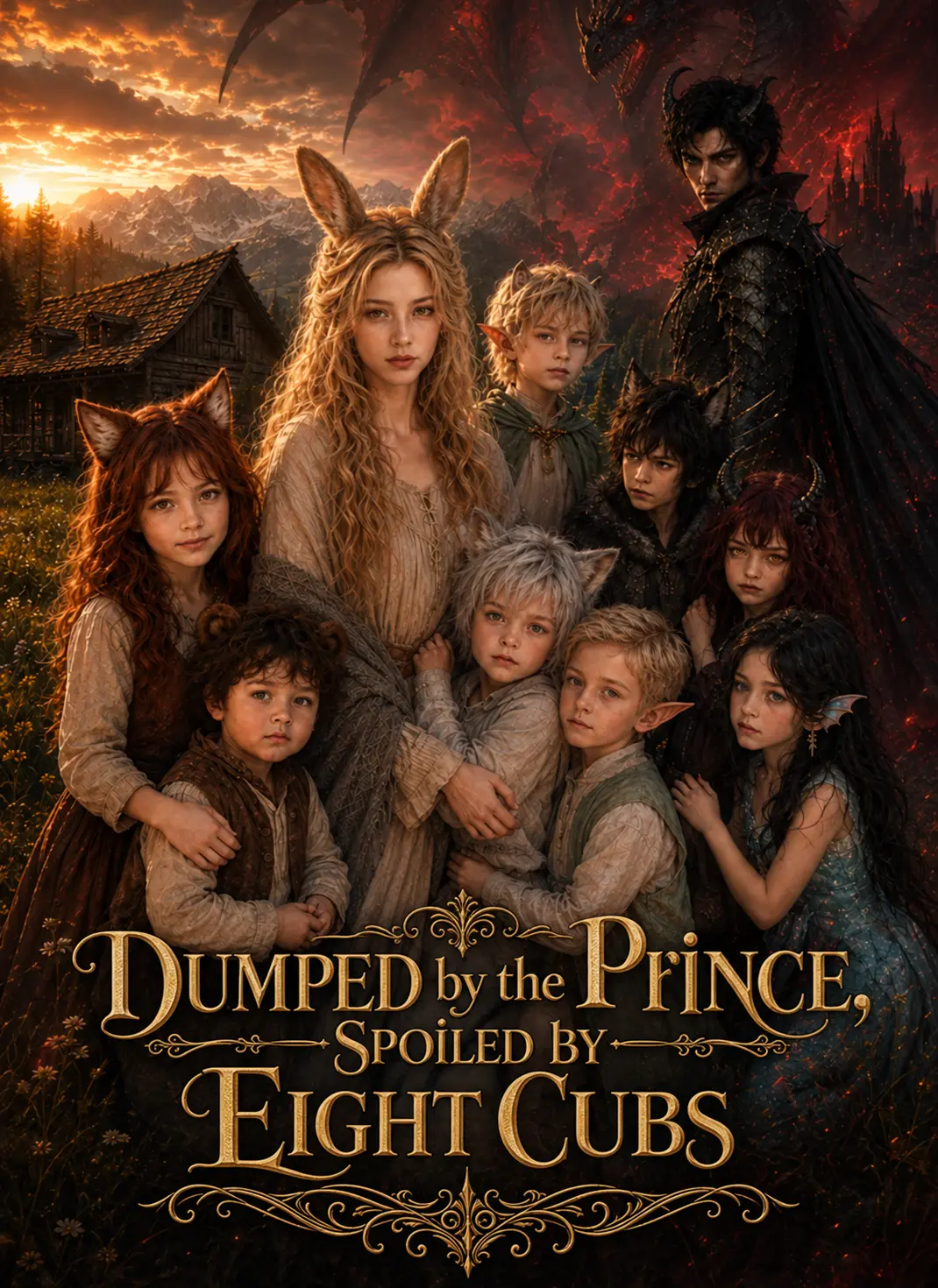 Dumped by the Prince, Spoiled by Eight Cubs short drama poster
