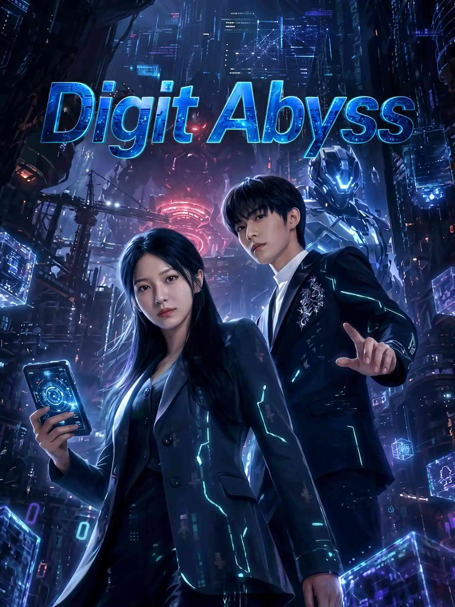 AI英配 数字迷踪 short drama poster