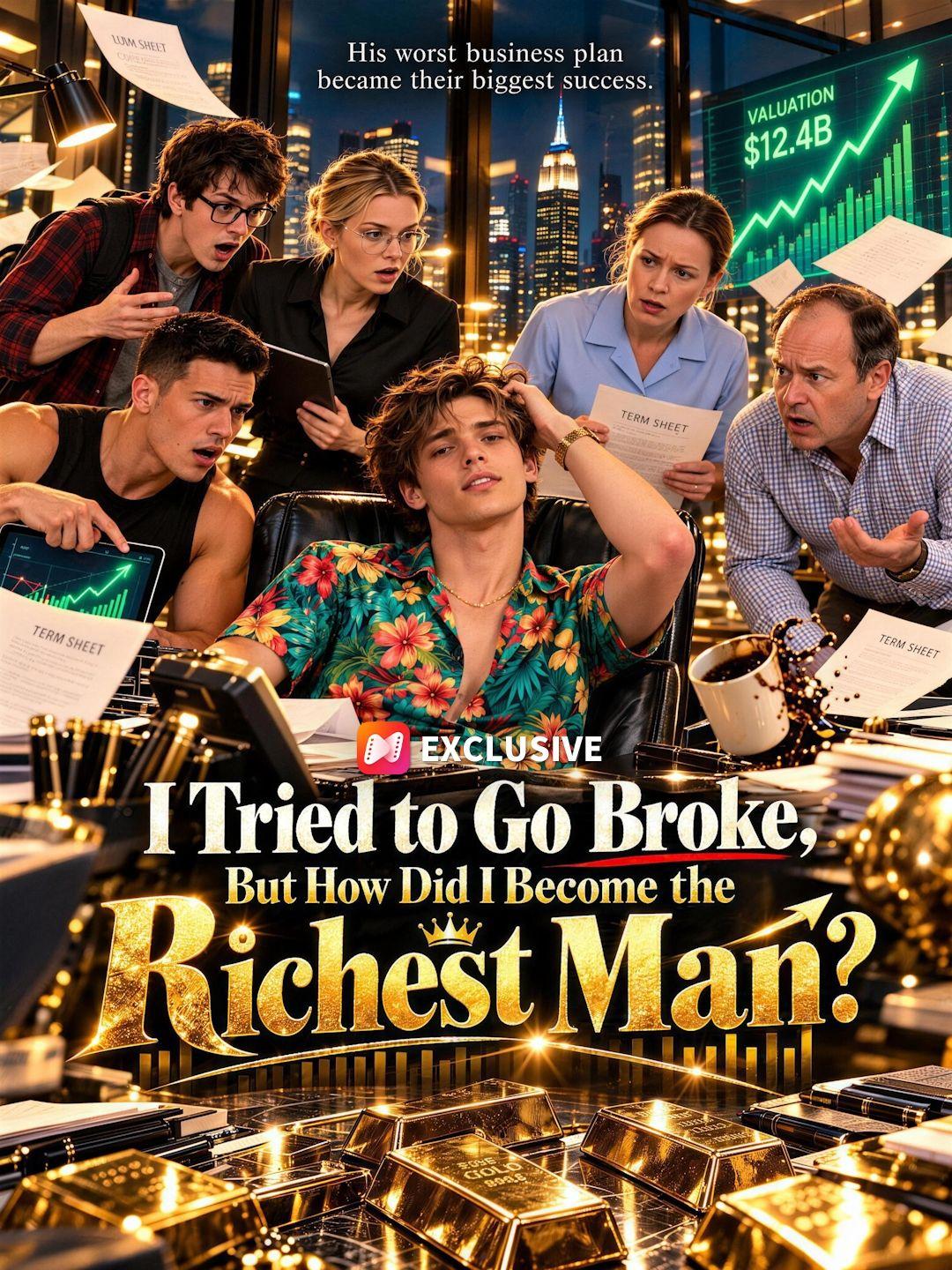 I Tried to Go Broke，But How Did I Become the Richest Man? short drama poster