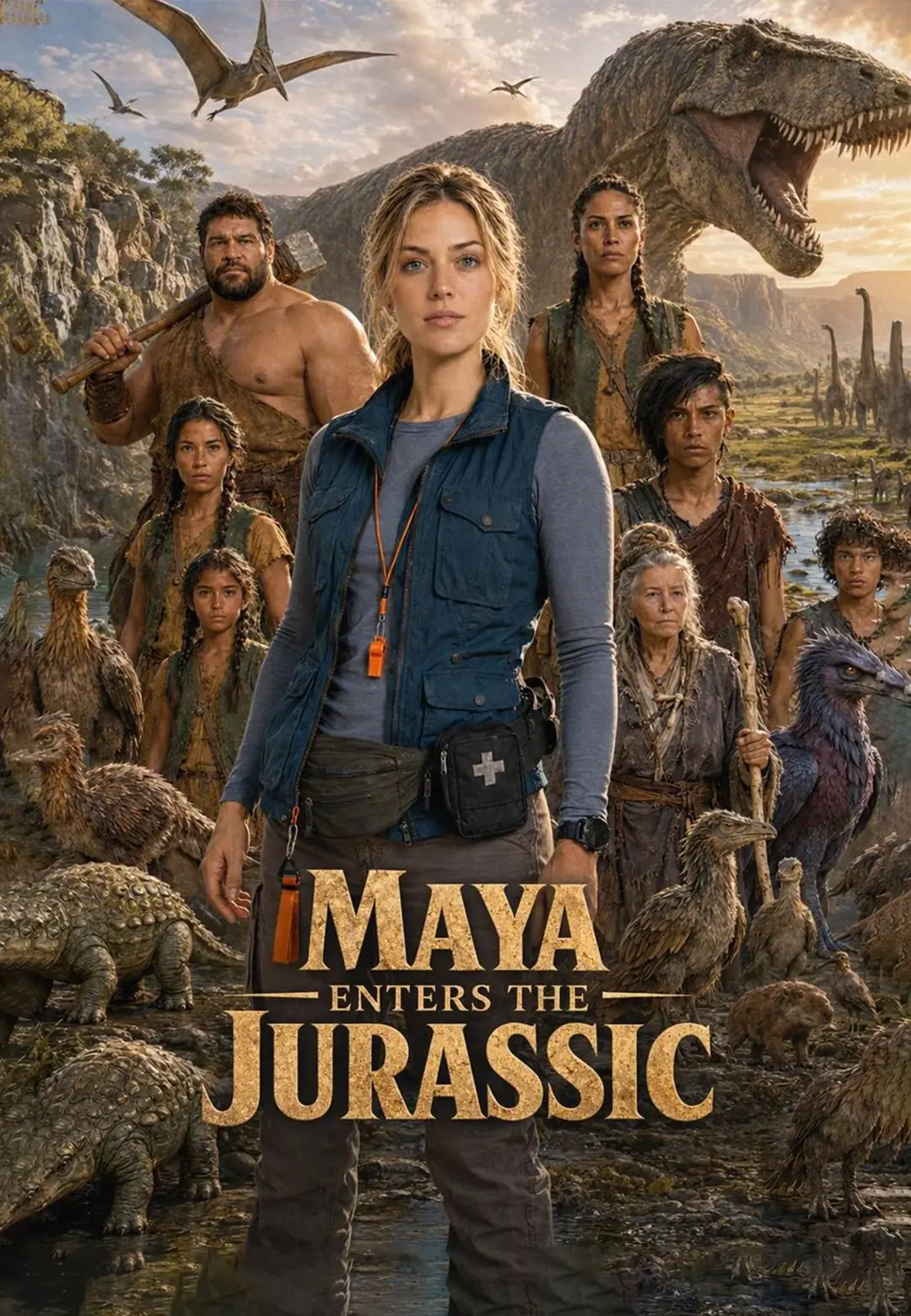 Maya Enters the Jurassic short drama poster