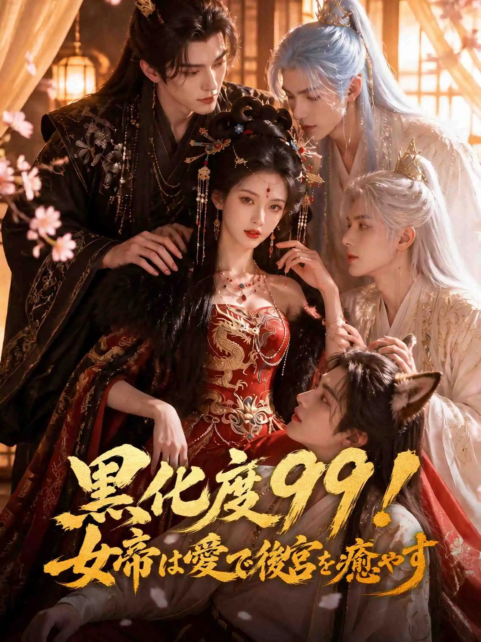 日配 黑化值99!女帝靠撸毛攻略全后宫! short drama poster