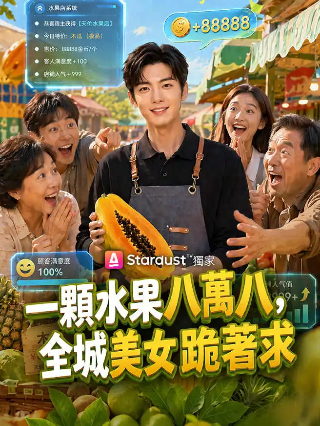 一顆水果八萬八，全城美女跪著求 short drama poster