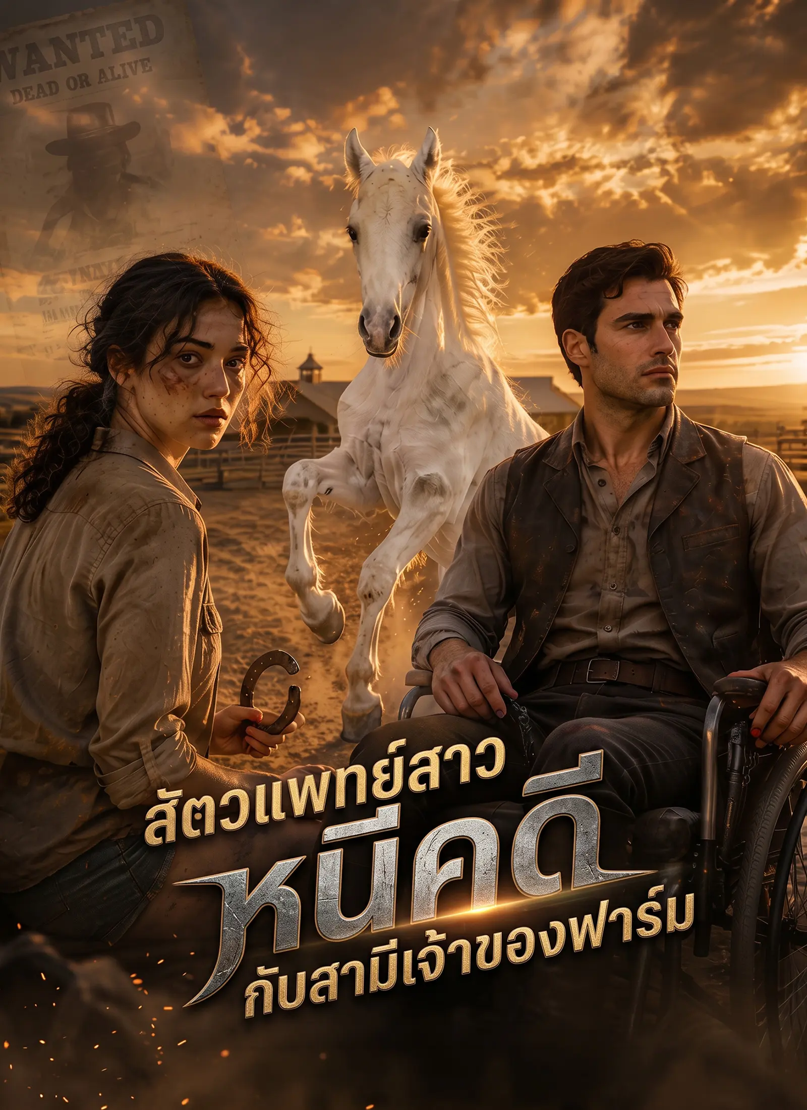 สัตวแพทย์สาวหนีคดีกับสามีเจ้าของฟาร์ม short drama poster