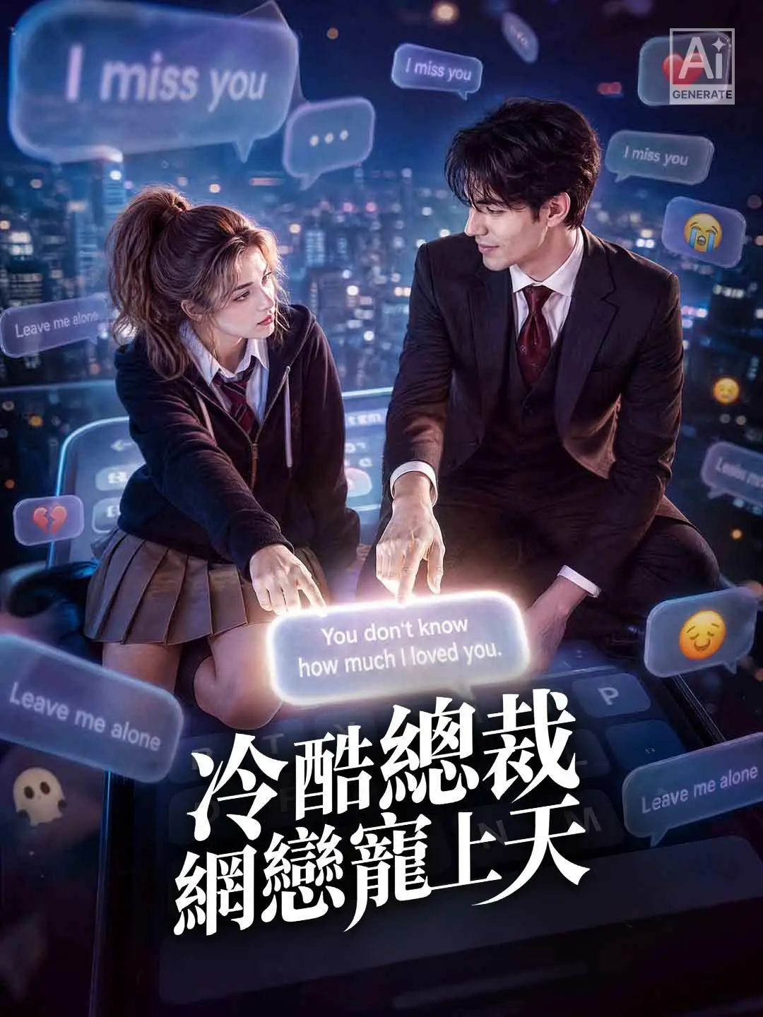 冷酷總裁網戀寵上天 short drama poster