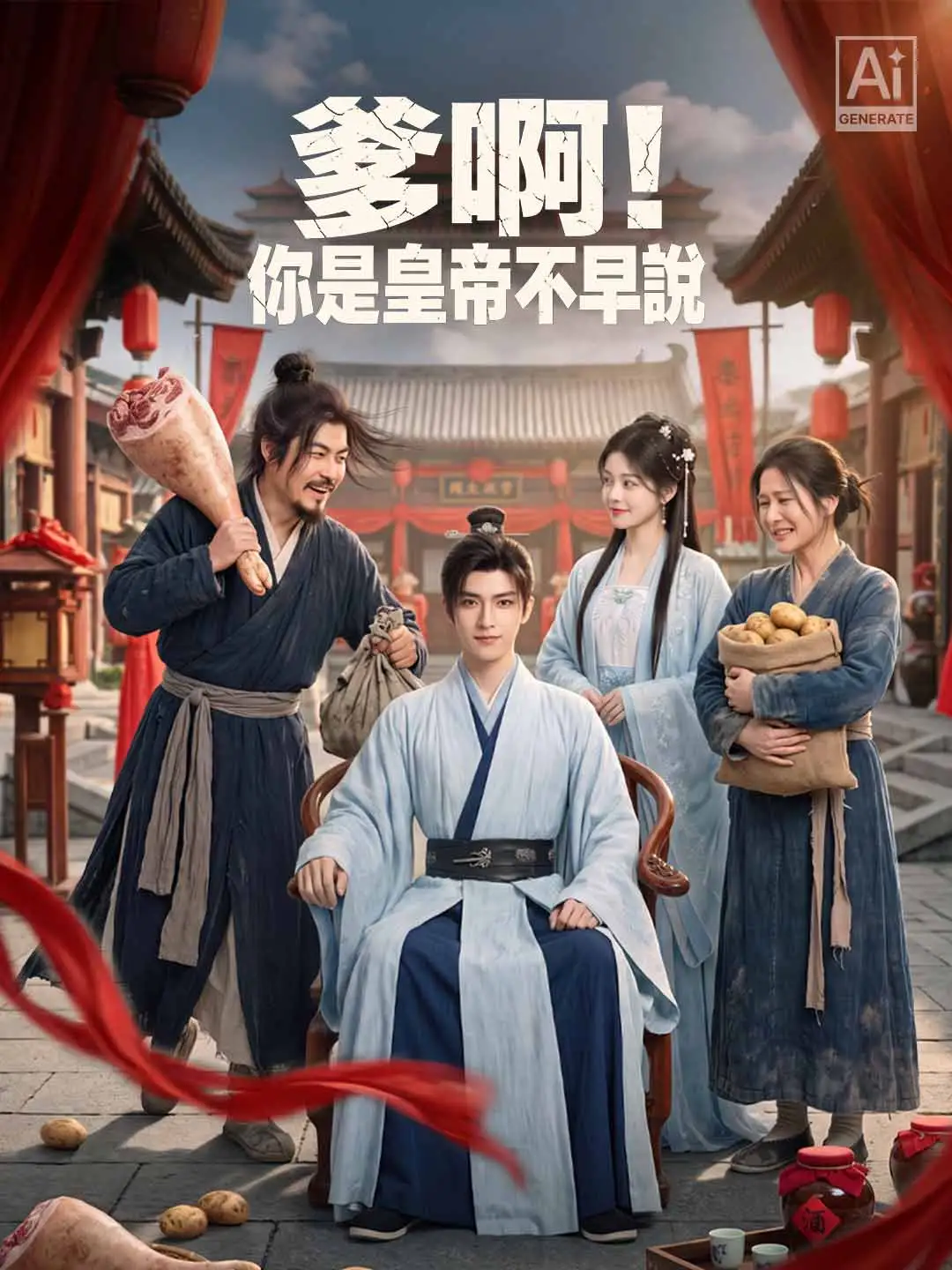 爹啊！你是皇帝不早說 short drama poster