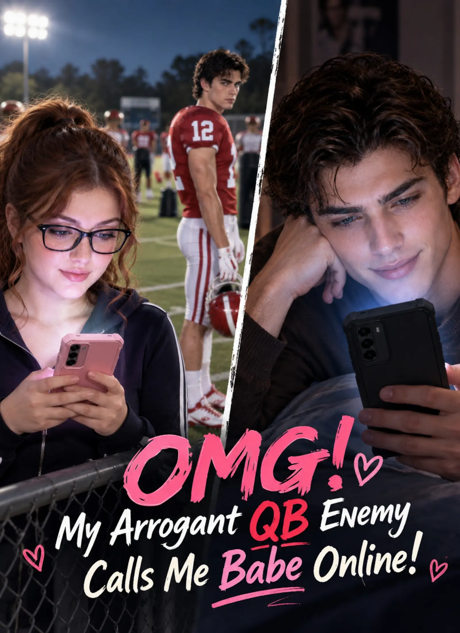 OMG! My Arrogant QB Enemy Calls Me Babe Online! short drama poster