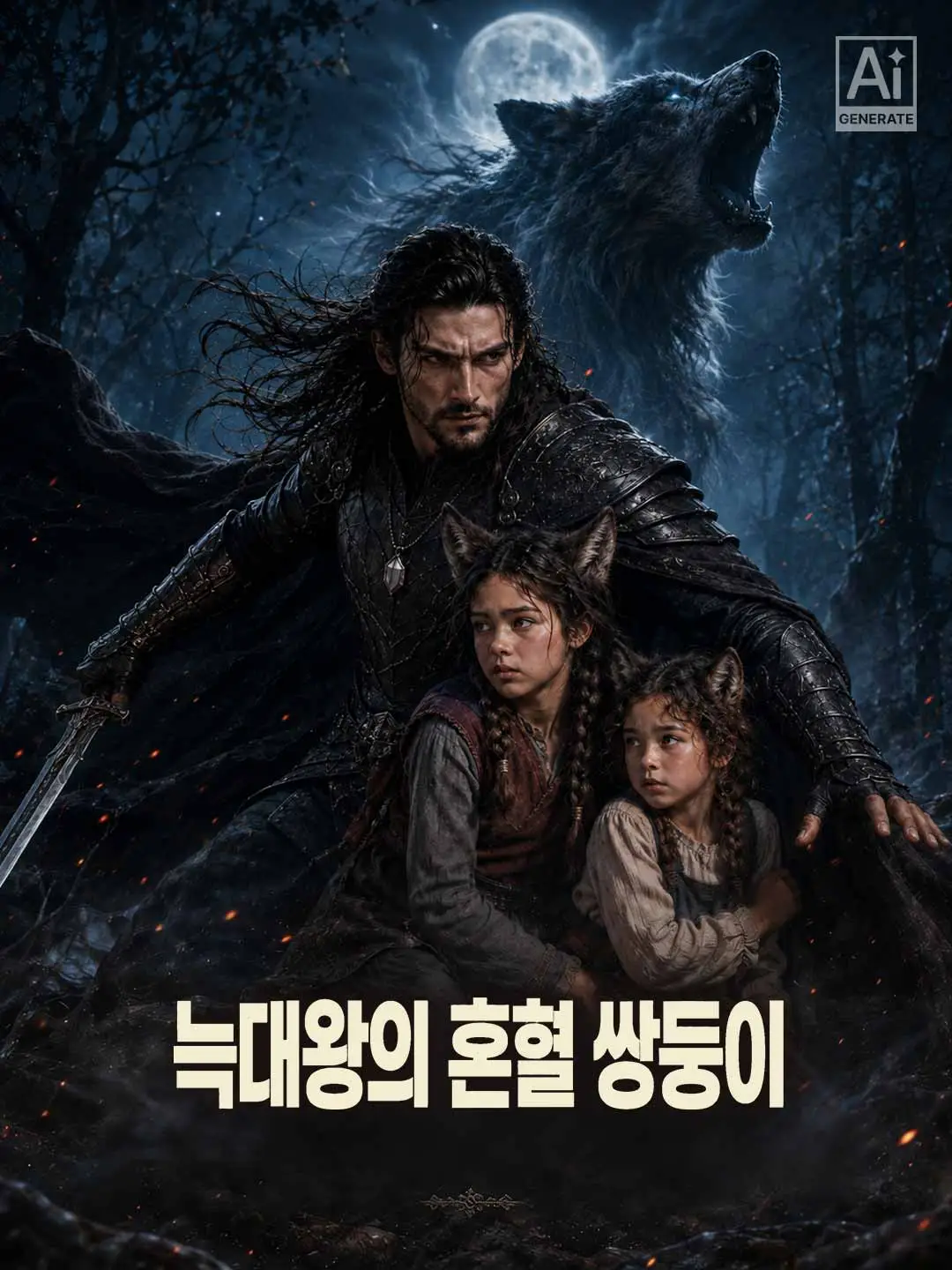 늑대왕의 혼혈 쌍둥이 short drama poster
