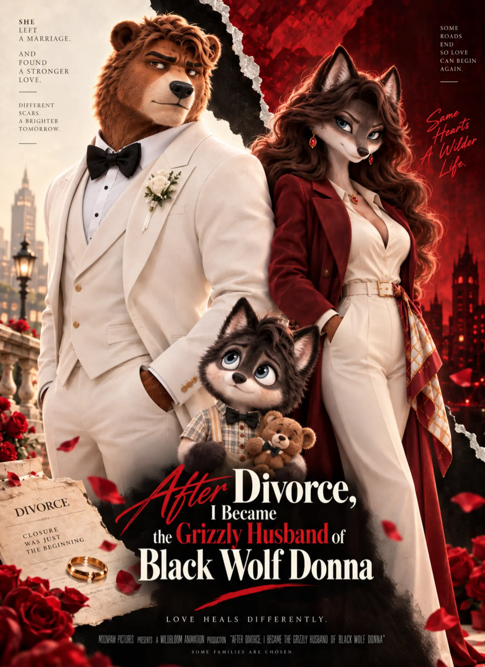 After Divorce, I Became the Grizzly Husband of Black Wolf Donna short drama poster
