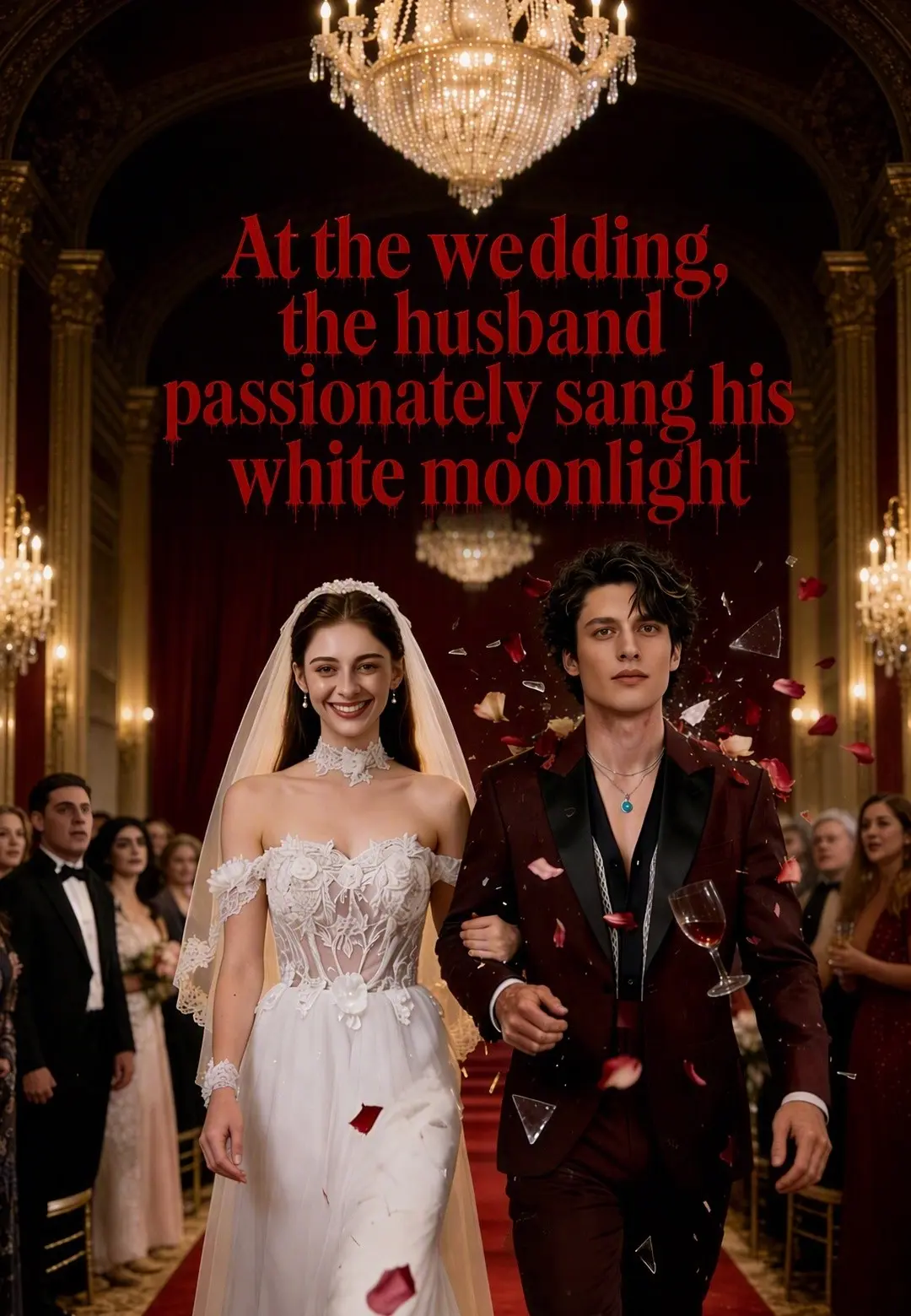 At the wedding, the husband passionately sang his white moonlight short drama poster