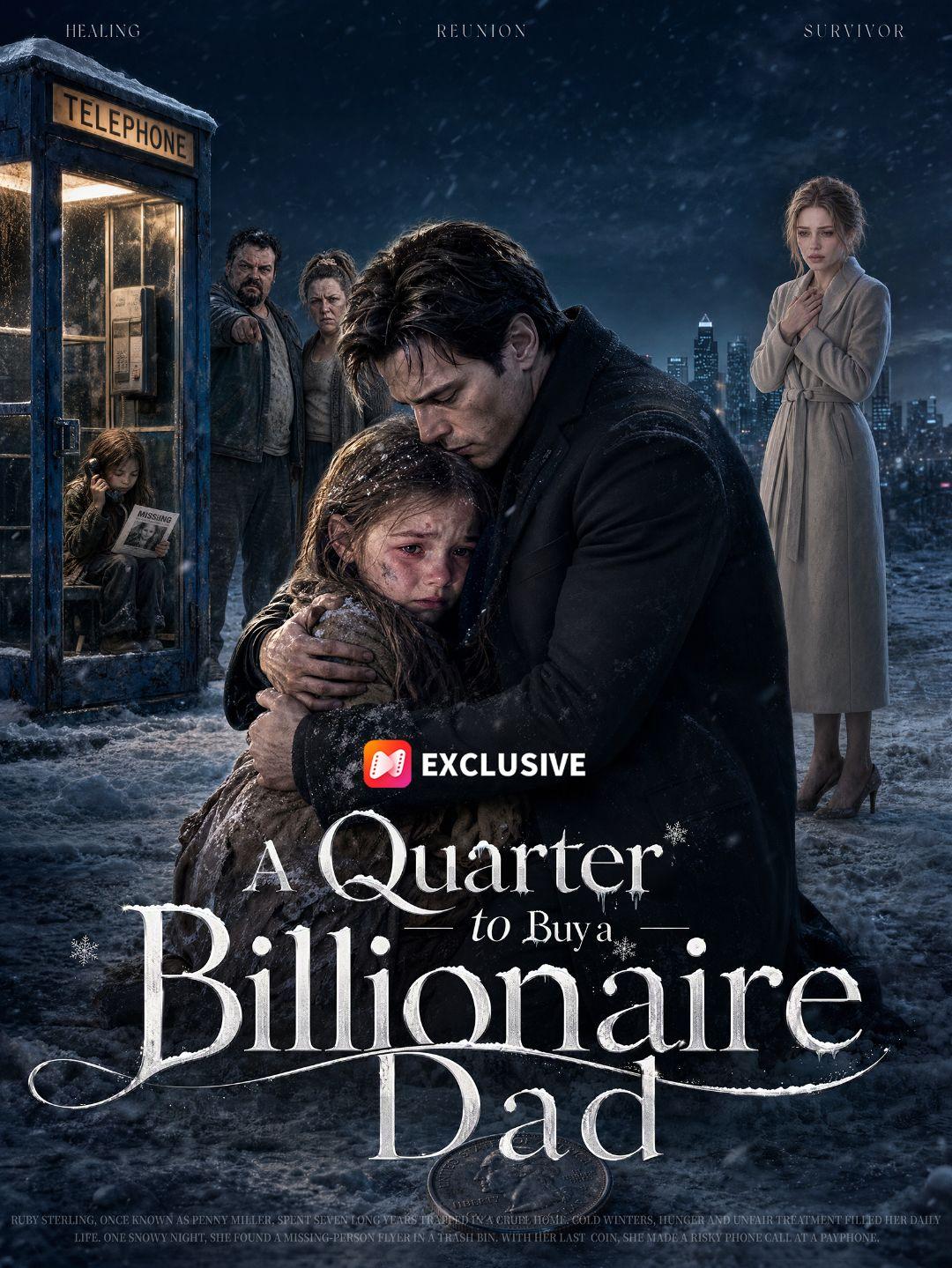 A Quarter to Buy a Billionaire Dad short drama poster