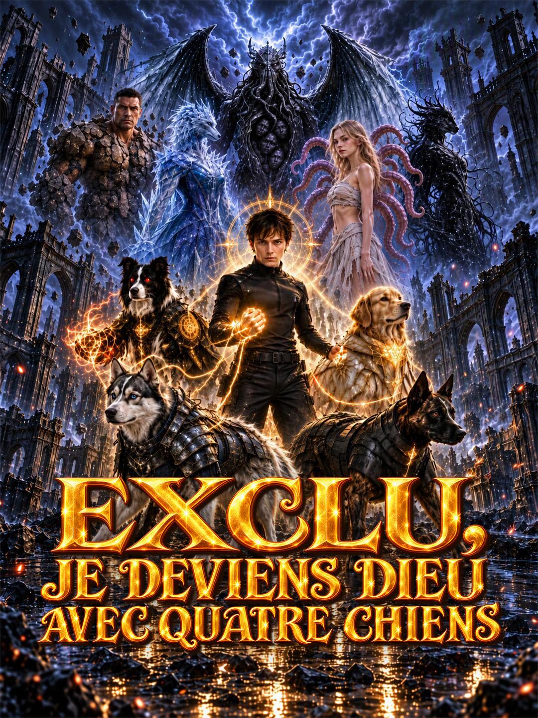 EXCLU, JE DEVIENS DIEU AVEC QUATRE CHIENS short drama poster