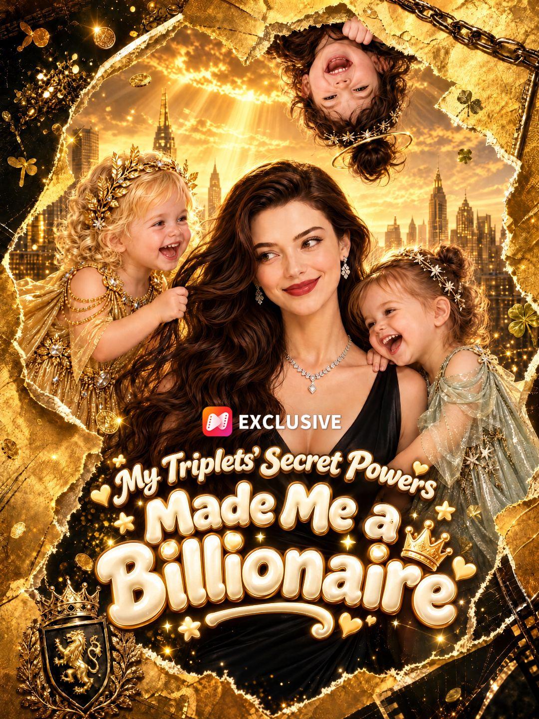 My Triplets' Secret Powers Made Me a Billionaire short drama poster