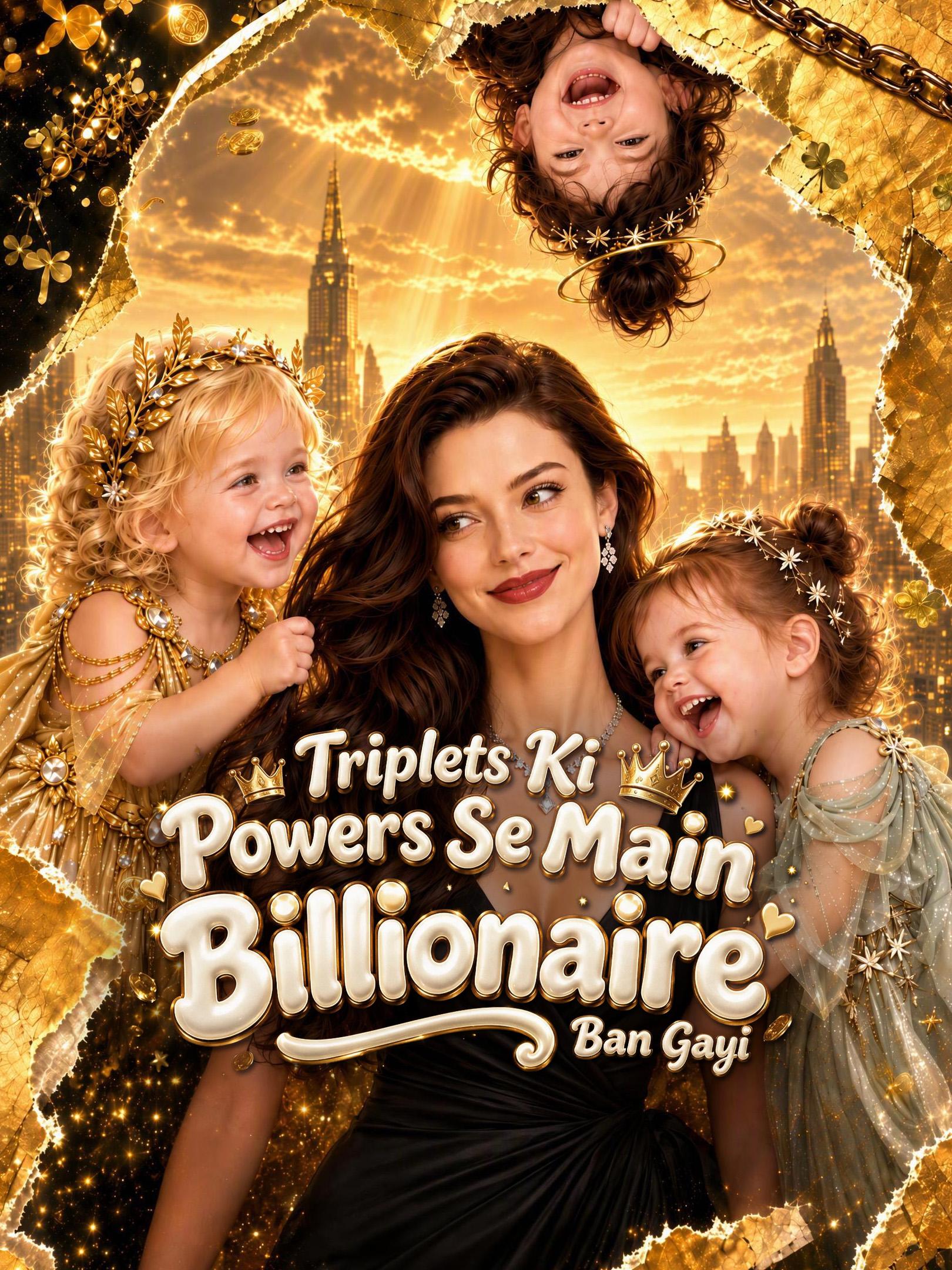 Triplets Ki Powers Se Main Billionaire Ban Gayi short drama poster