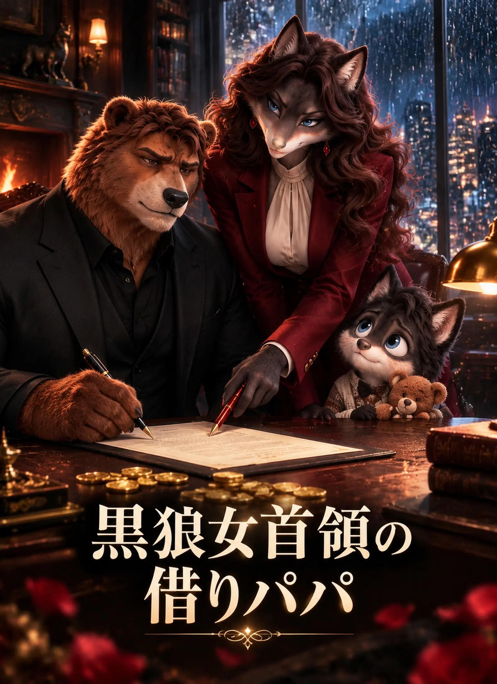 [吹替]黒狼女首領の借りパパ short drama poster