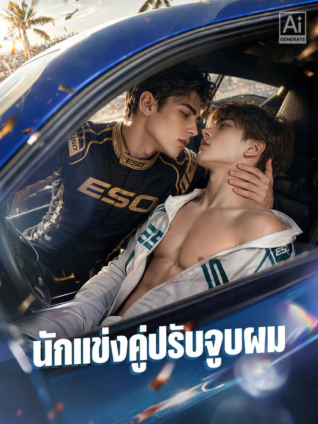นักแข่งคู่ปรับจูบผม short drama poster