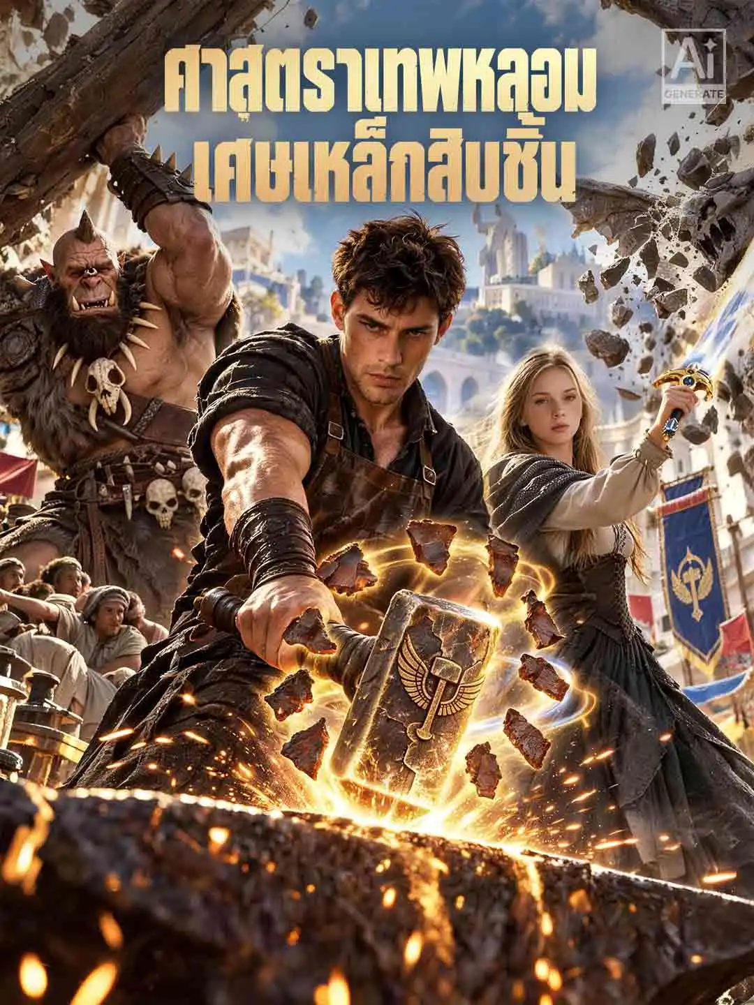ศาสตราเทพหลอม เศษเหล็กสิบชิ้น short drama poster