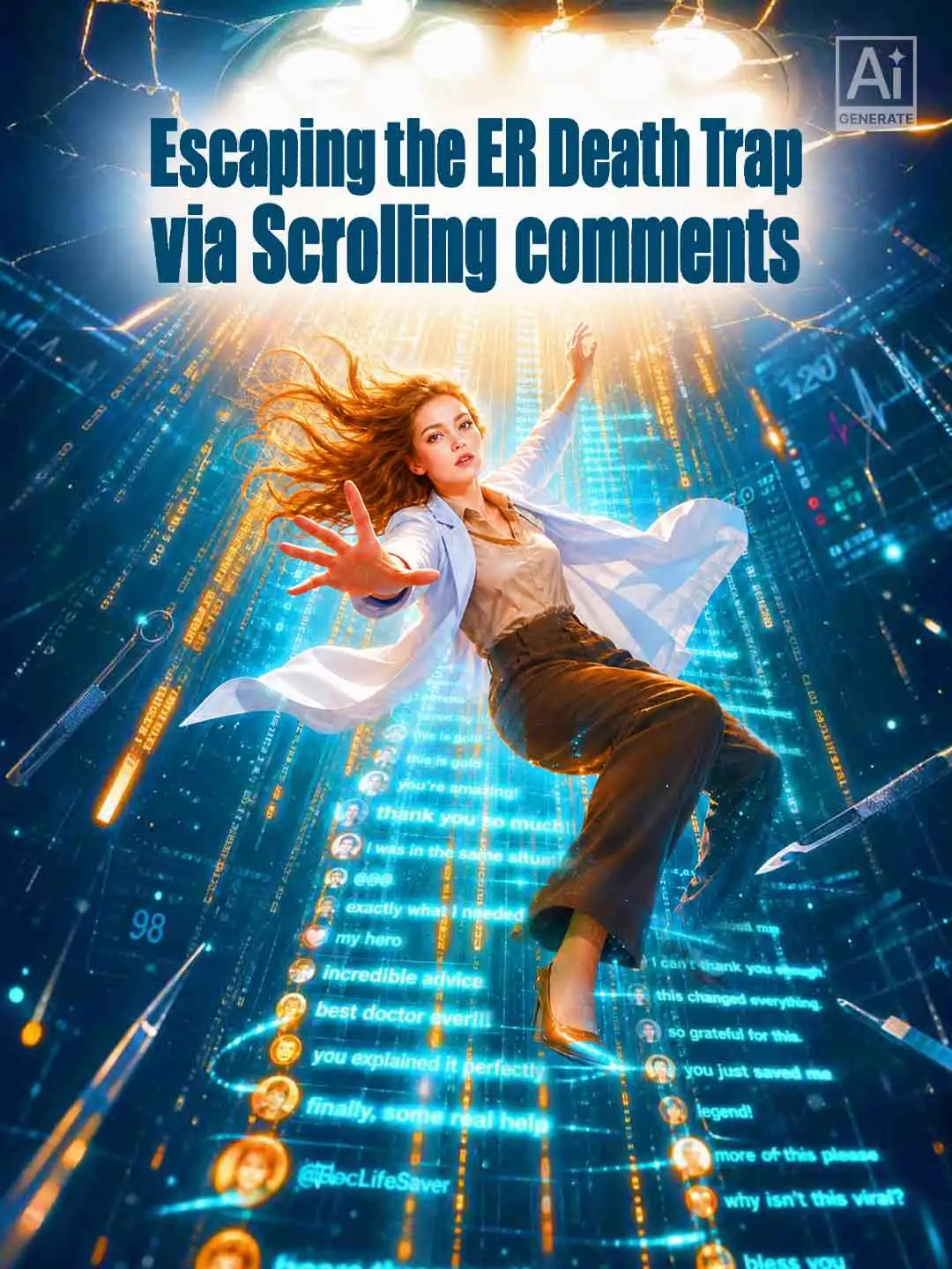 Escaping the ER Death Trap via Scrolling comments short drama poster