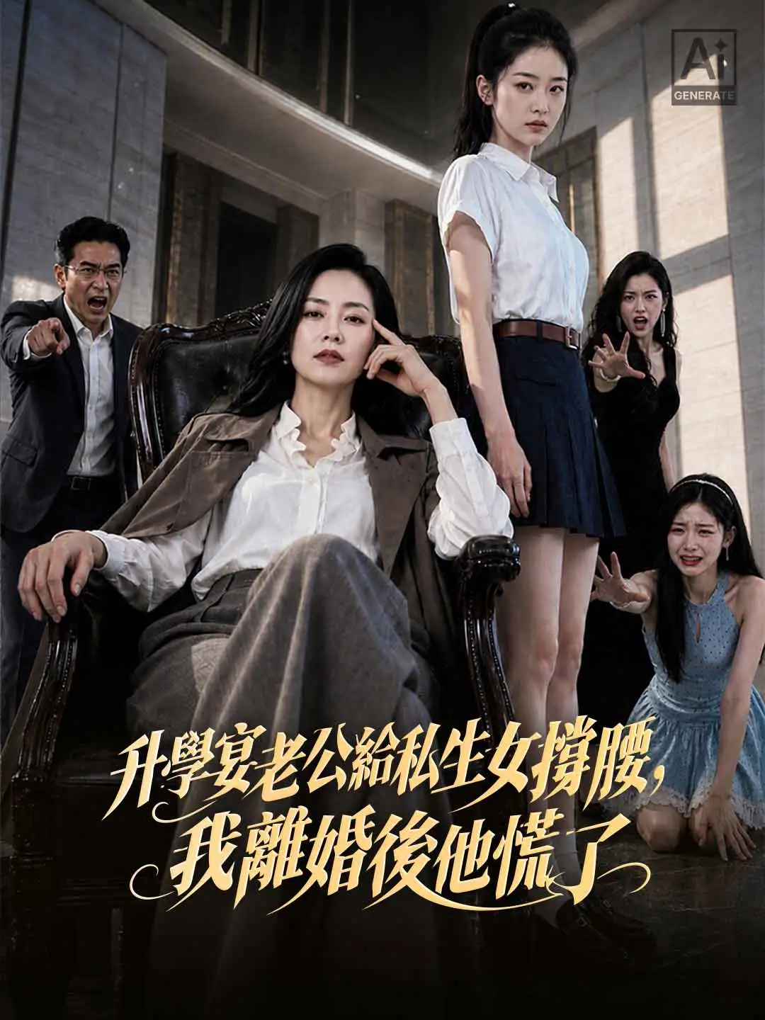 升學宴老公給私生女撐腰，我離婚後他慌了 short drama poster
