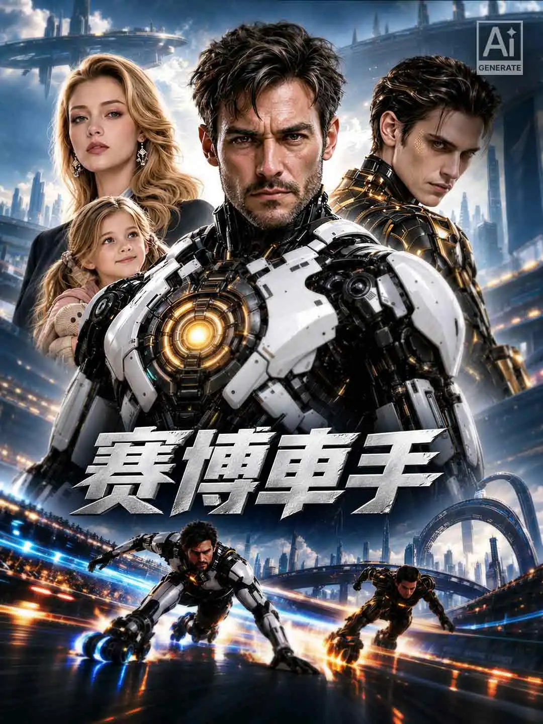 賽博車手 short drama poster