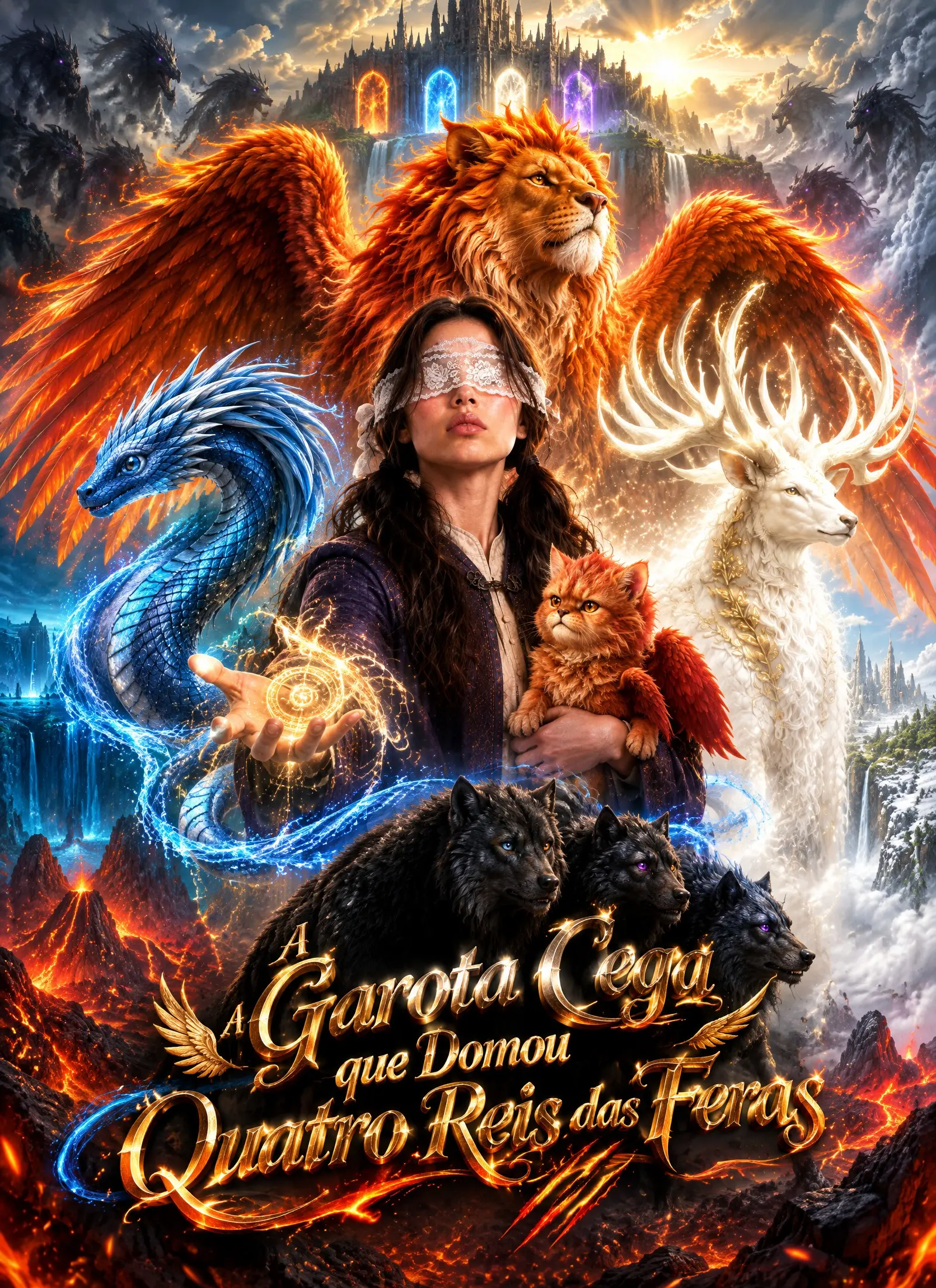 A Garota Cega que Domou Quatro Reis das Feras short drama poster