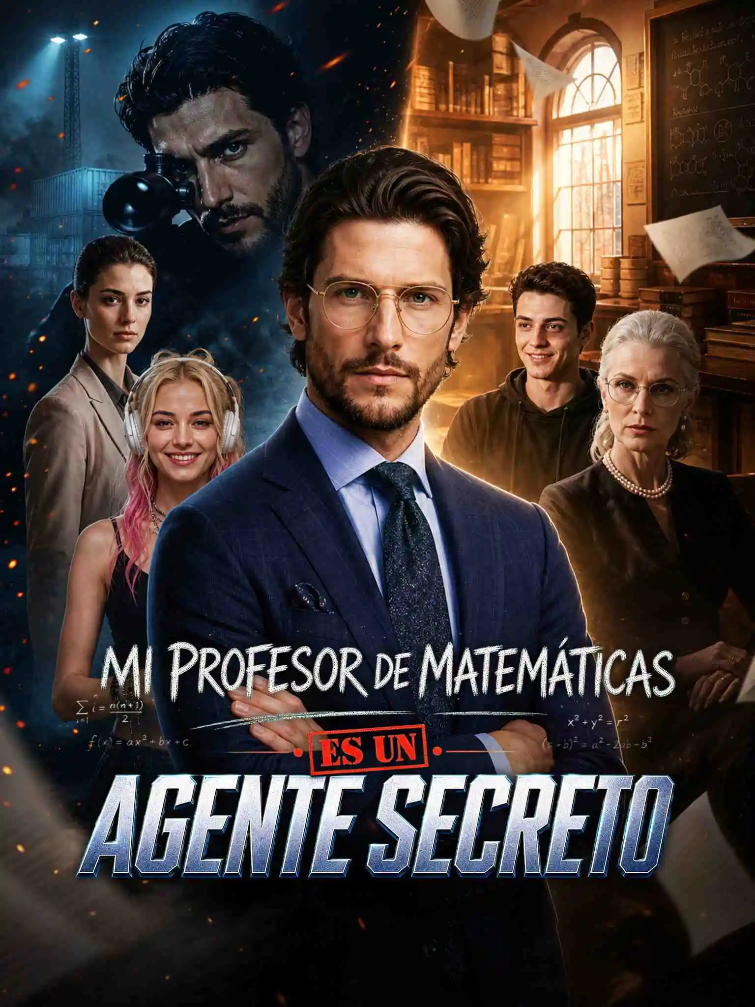 My Math Teacher Is a Secret Agent（外部自制）AI西配 short drama poster