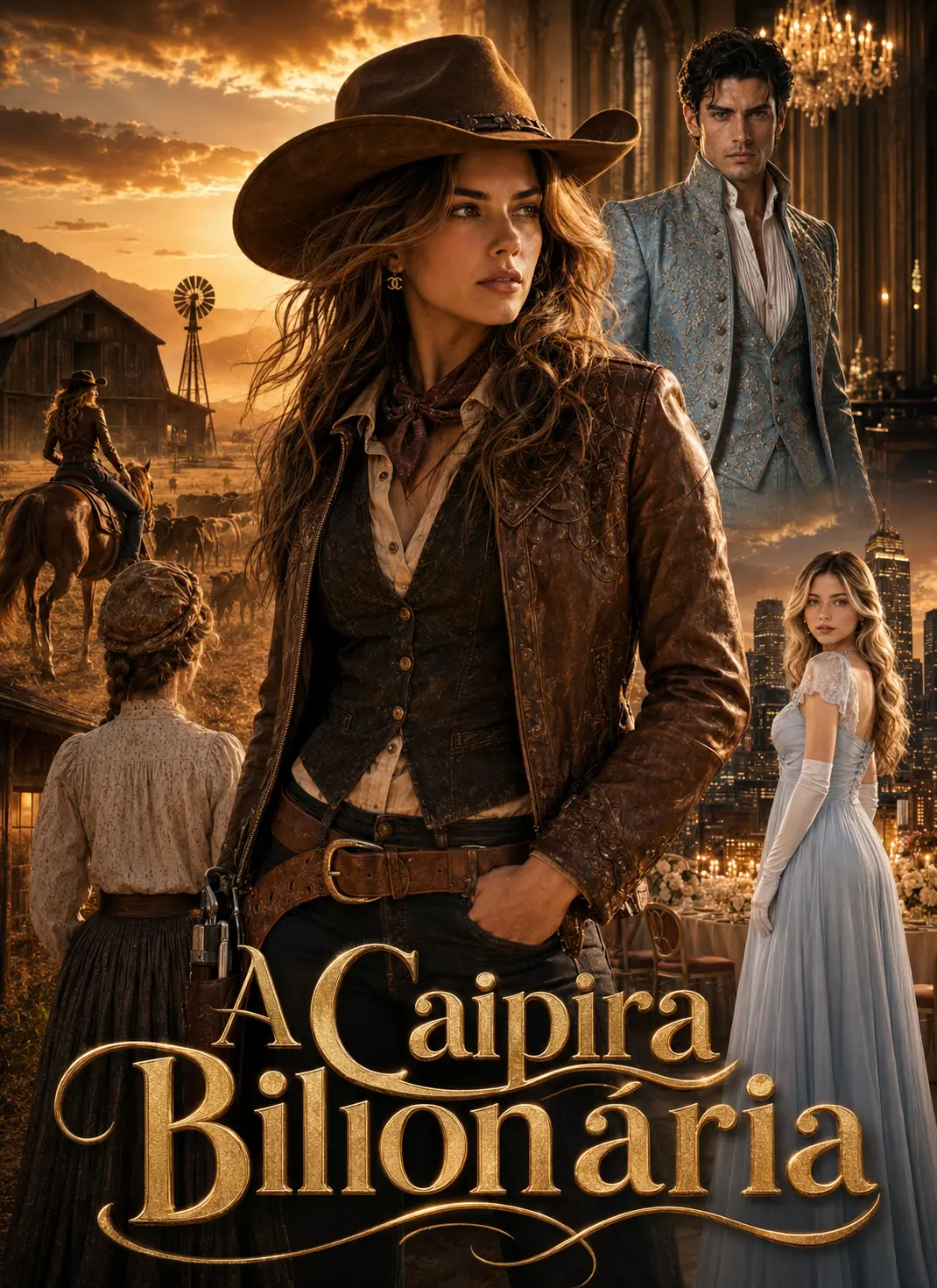 A Caipira Bilionária short drama poster