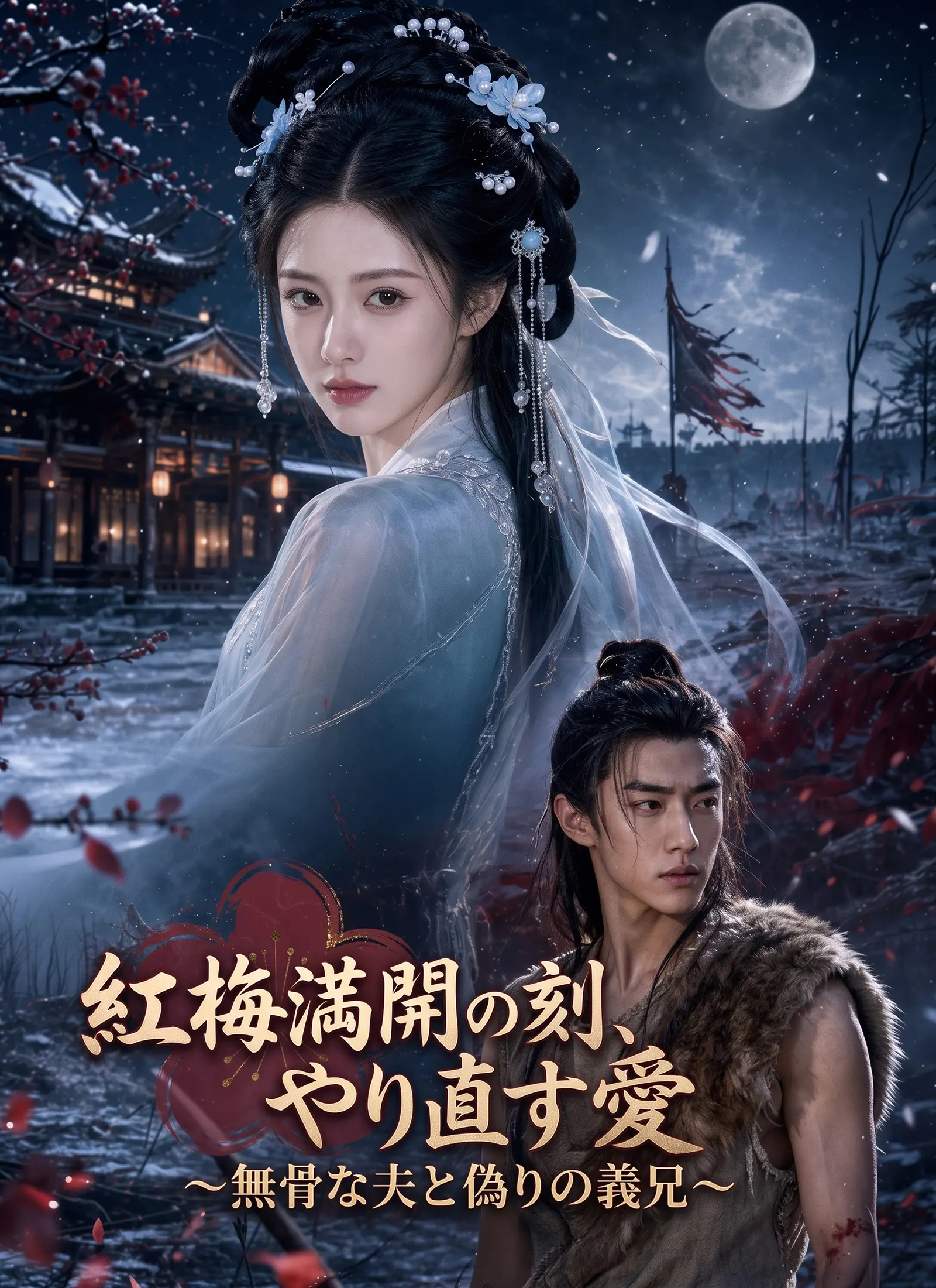 紅梅満開の刻、やり直す愛～無骨な夫と偽りの義兄～ short drama poster