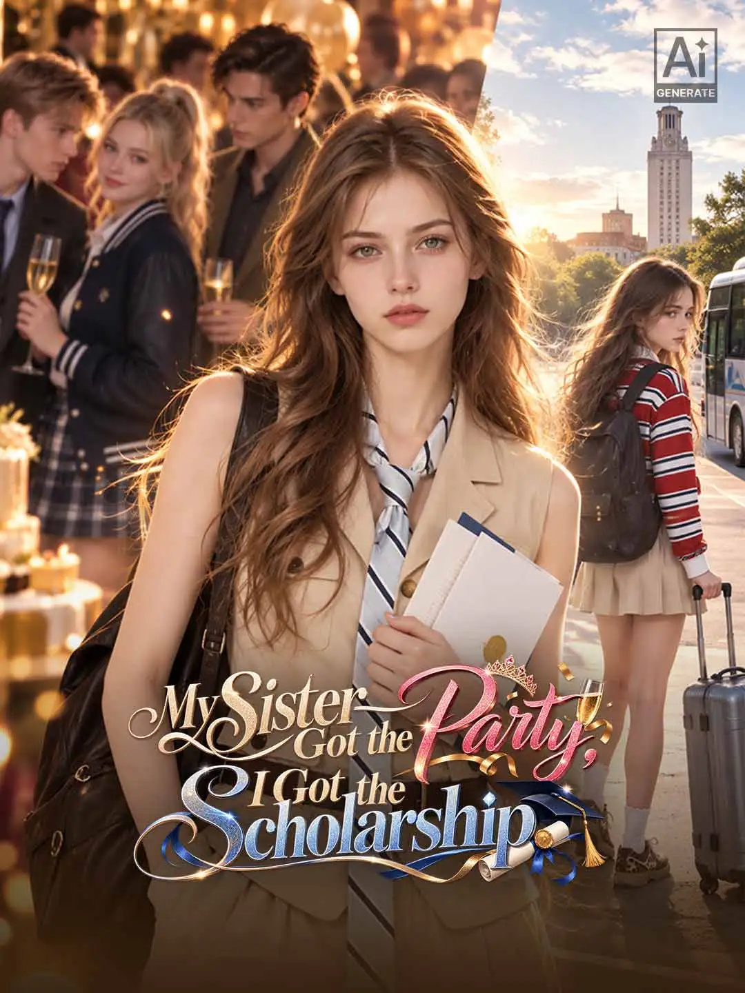 My Sister Got the Party, I Got the Scholarship short drama poster