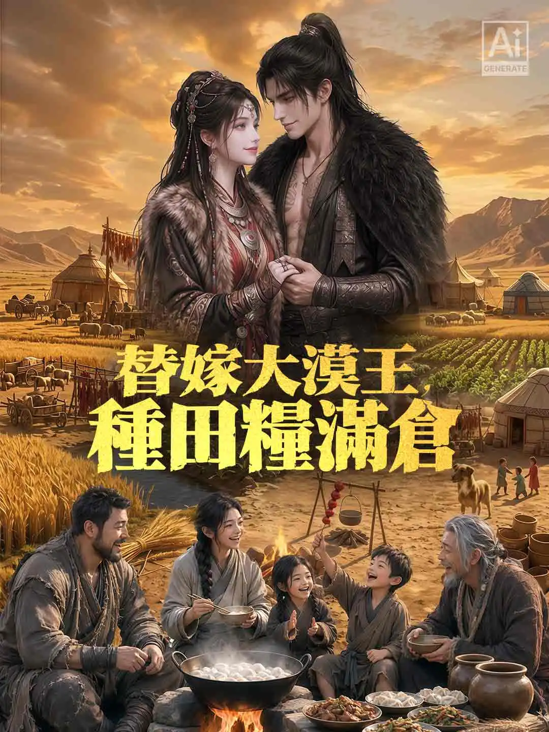 替嫁大漠王，種田糧滿倉 short drama poster