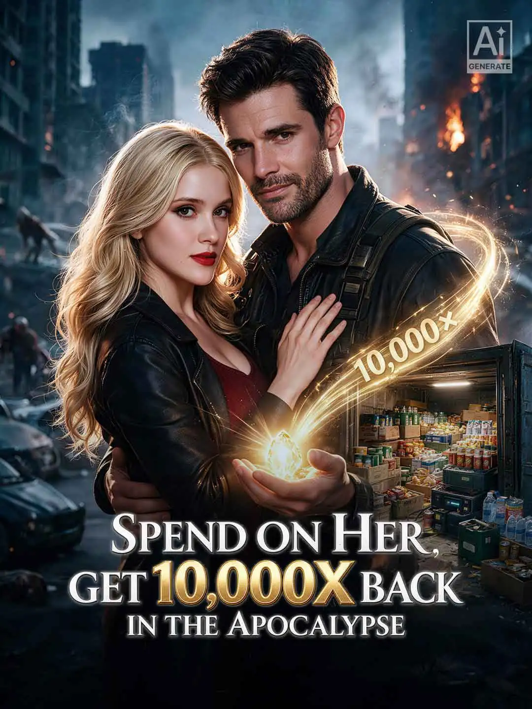 Spend on Her, Get 10,000X Back in the Apocalypse short drama poster