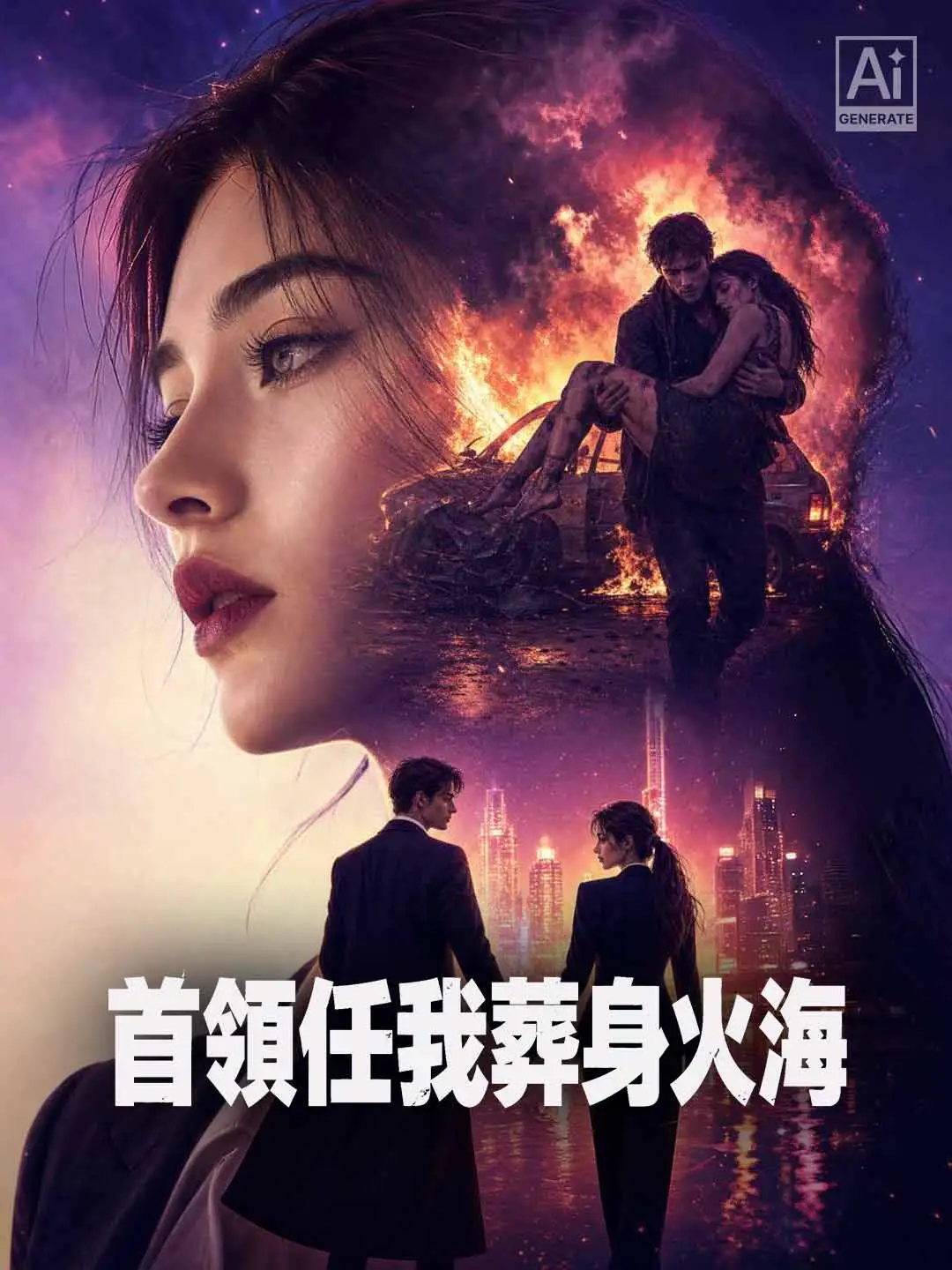 首領任我葬身火海 short drama poster