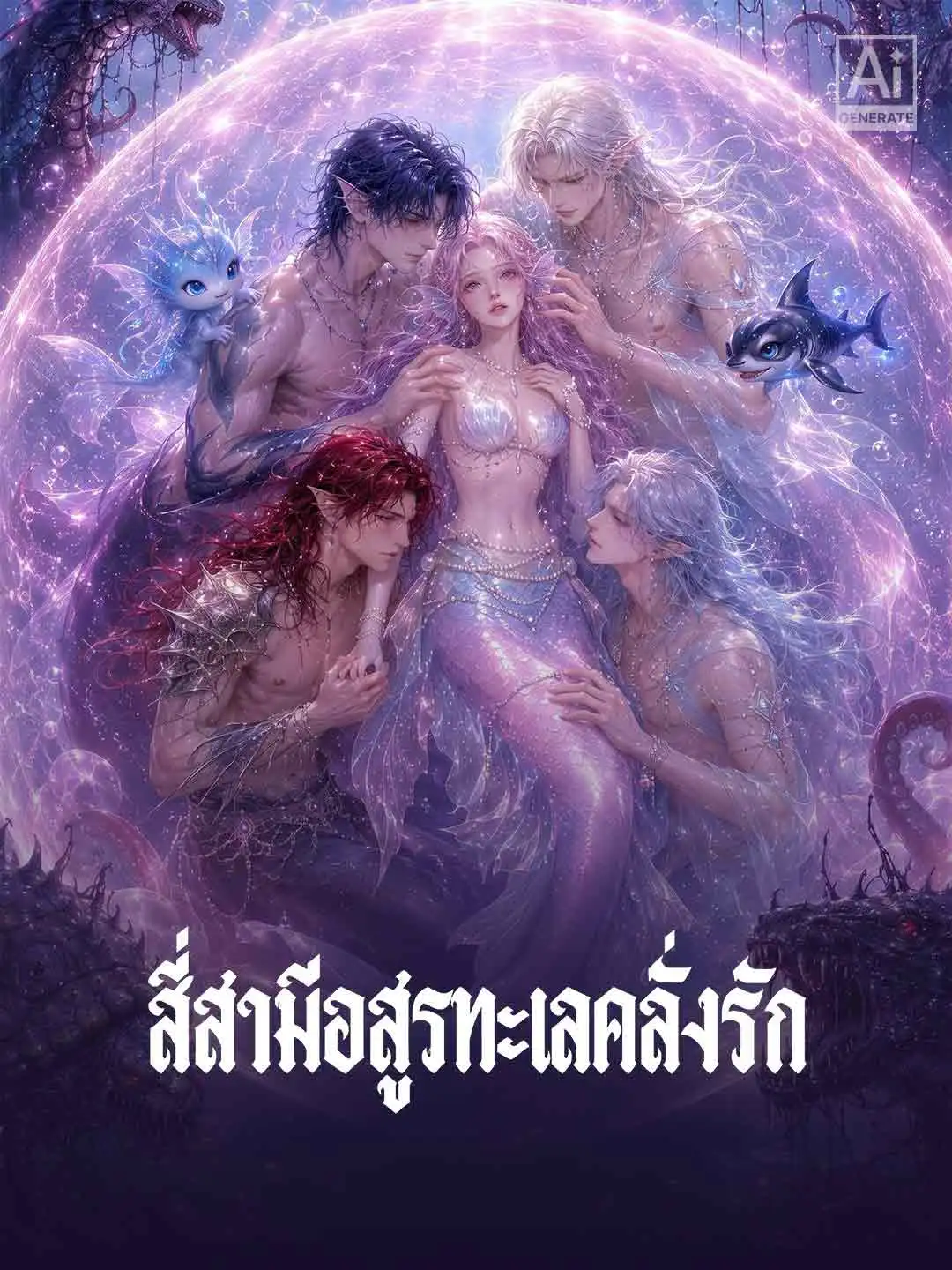 สี่สามีอสูรทะเลคลั่งรัก short drama poster