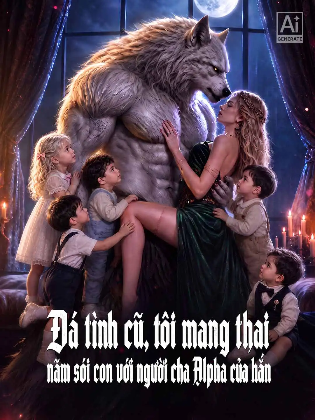 Đá tình cũ, tôi mang thai năm sói con với người cha Alpha của hắn short drama poster