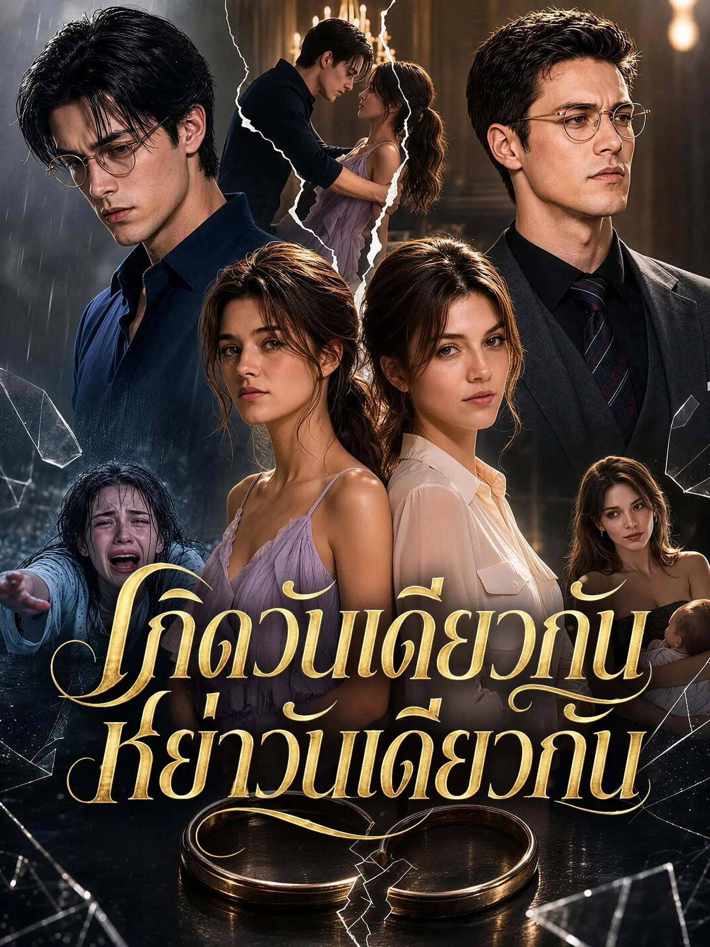 [พากย์เสียง] เกิดวันเดียวกัน หย่าวันเดียวกัน short drama poster