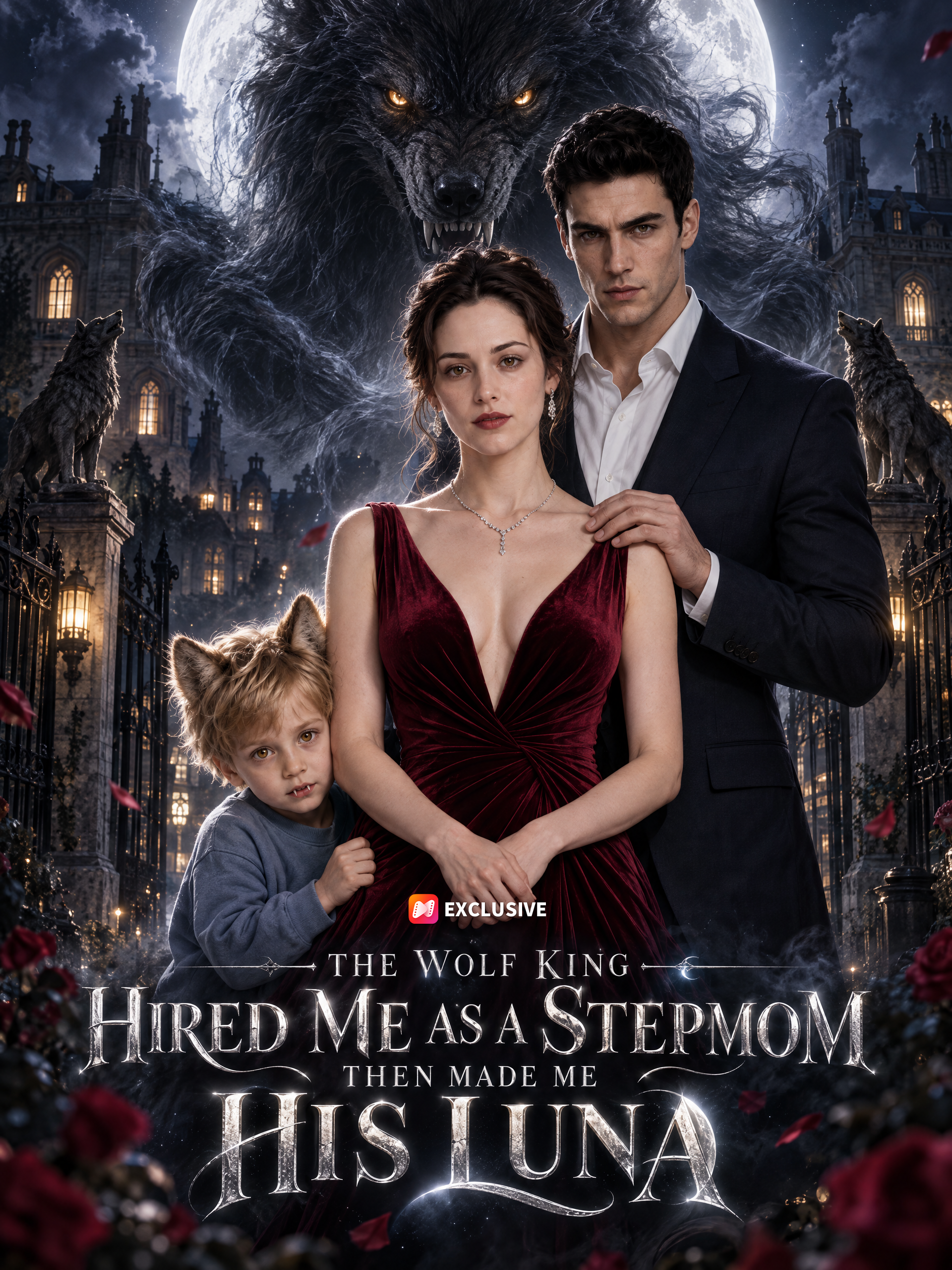 The Wolf King Hired Me as a Stepmom, Then Made Me His Luna short drama poster