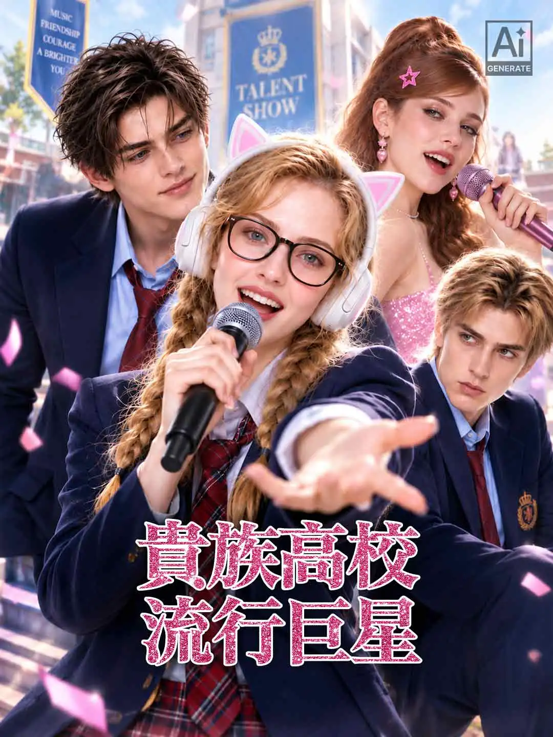 貴族高校流行巨星 short drama poster