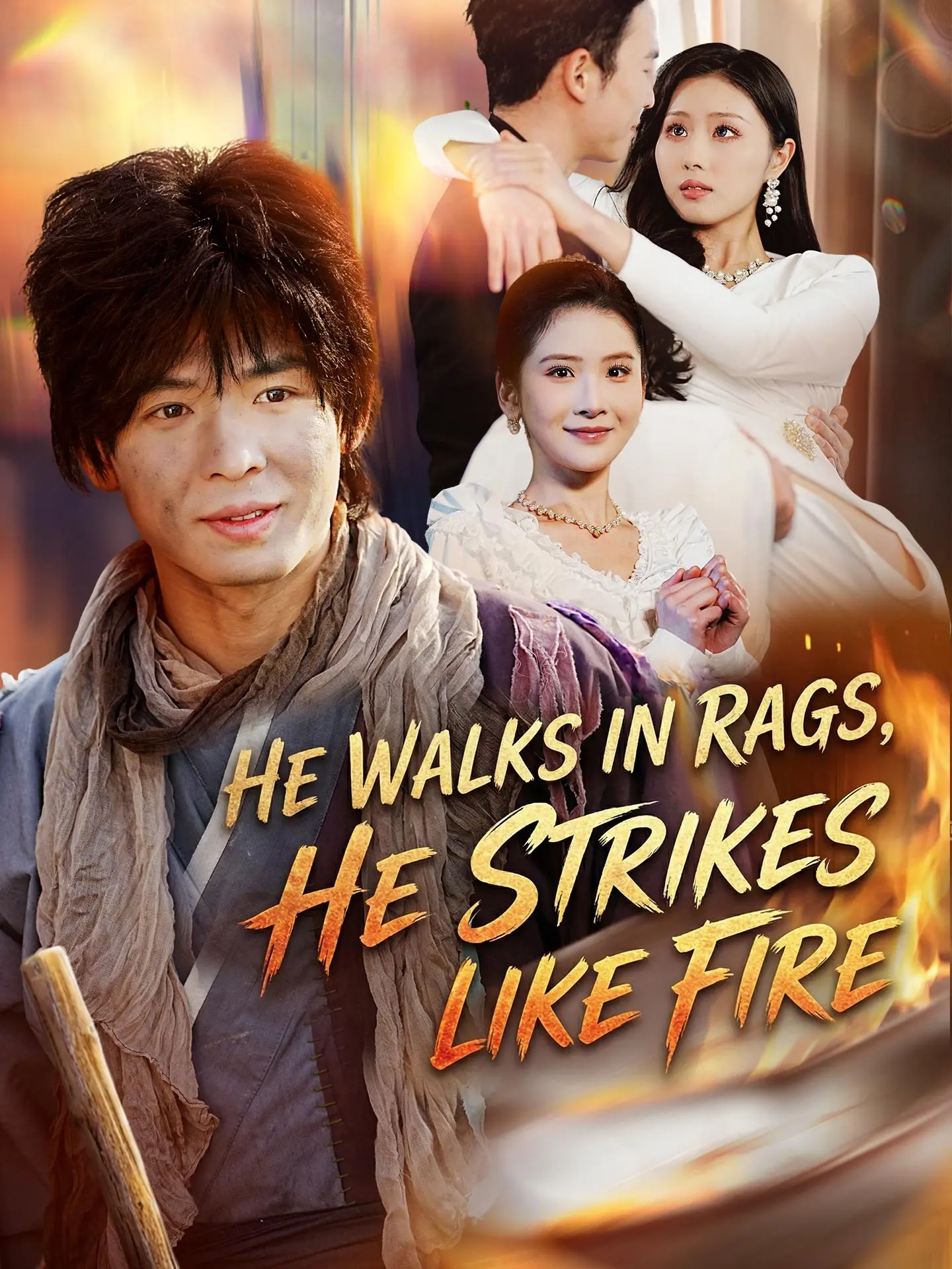 He Walks in Rags, He Strikes Like Fire short drama poster