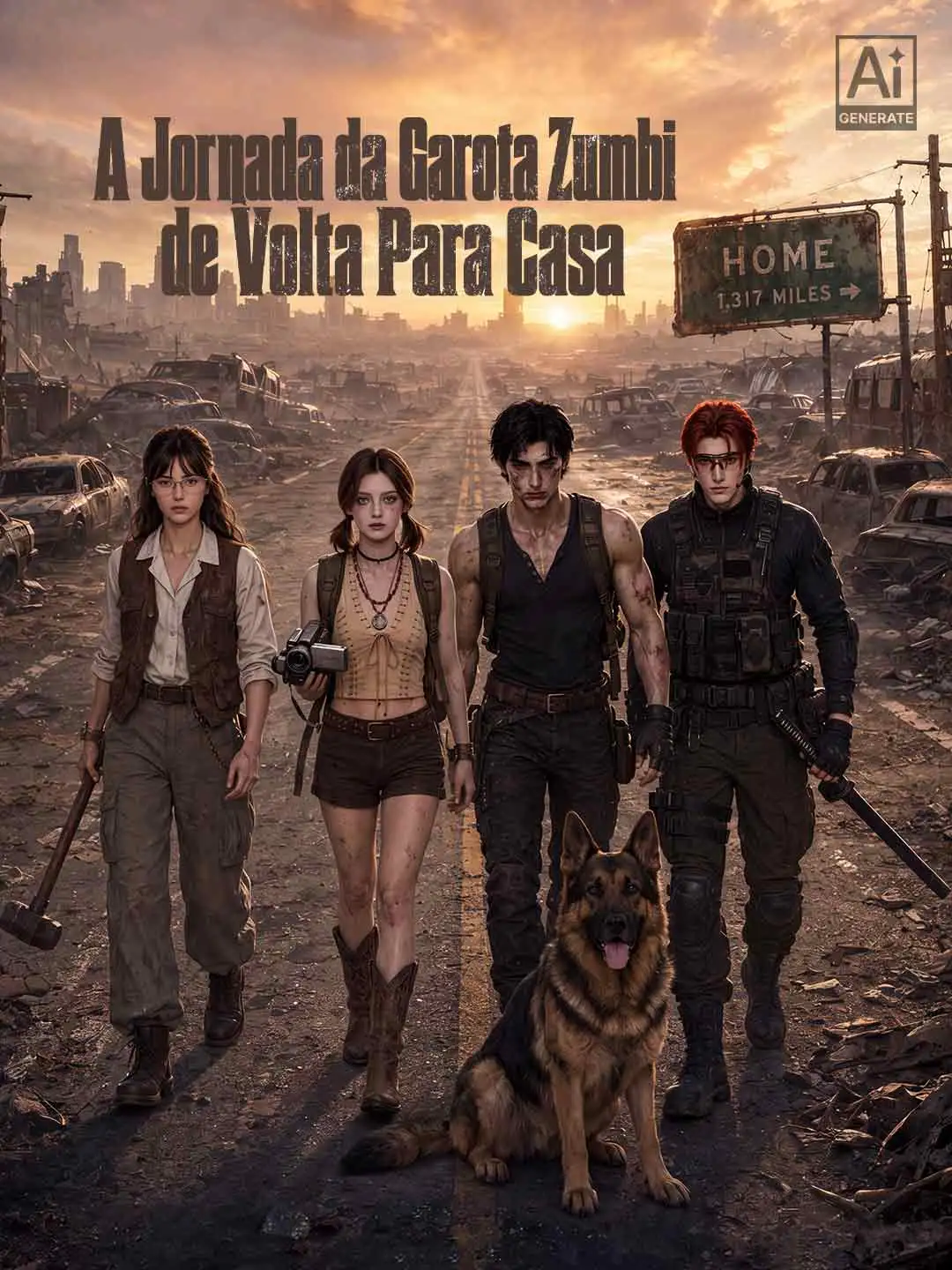 A Jornada da Garota Zumbi de Volta Para Casa short drama poster
