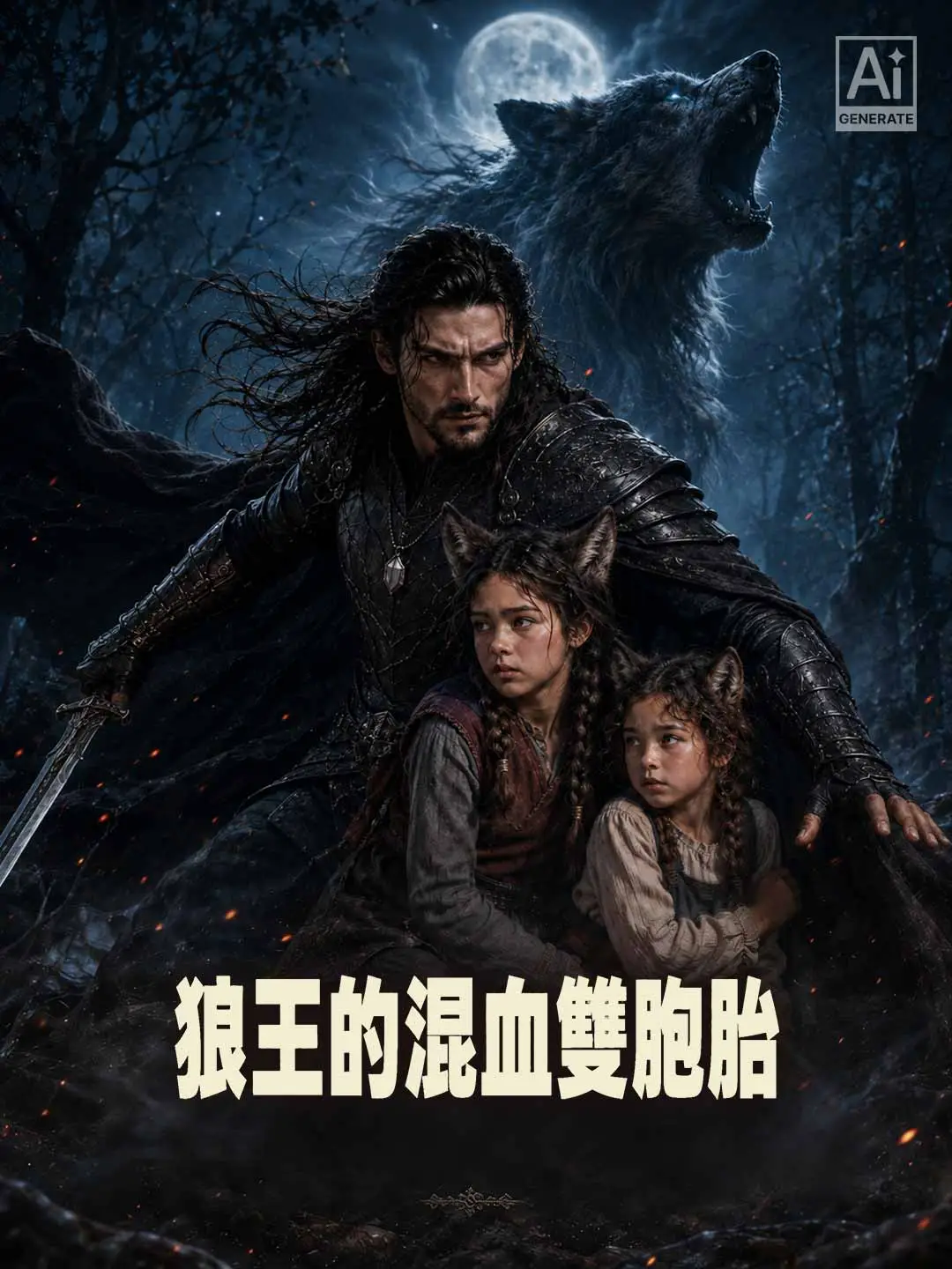 狼王的混血雙胞胎 short drama poster
