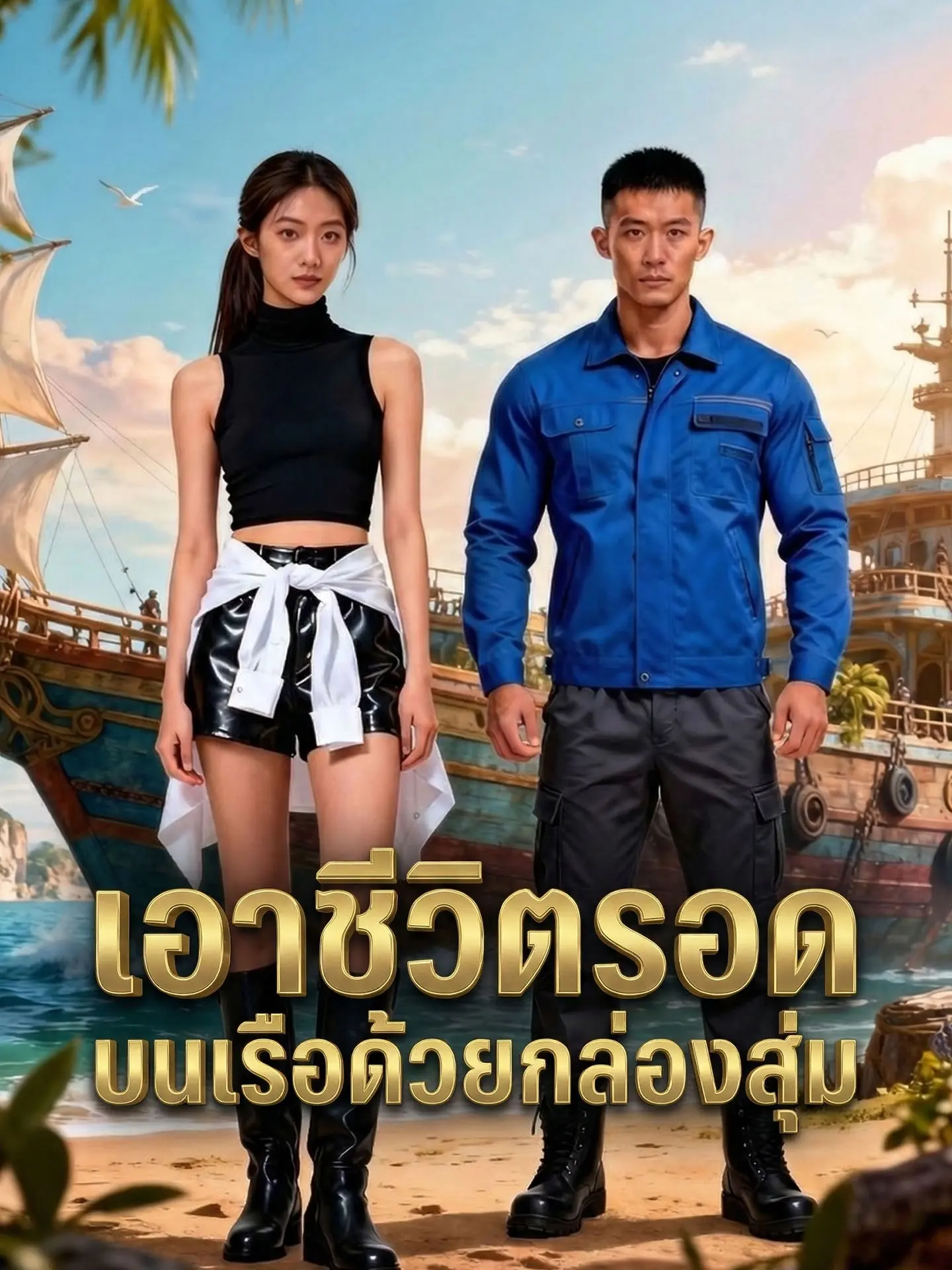 [พากย์เสียง] เอาชีวิตรอดบนเรือด้วยกล่องสุ่ม short drama poster