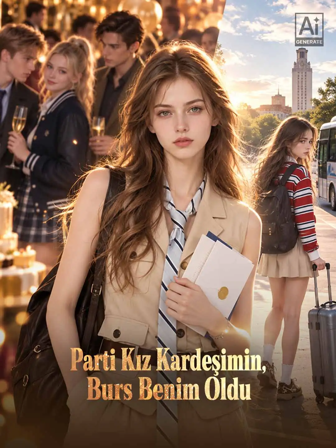 Parti Kız Kardeşimin, Burs Benim Oldu short drama poster