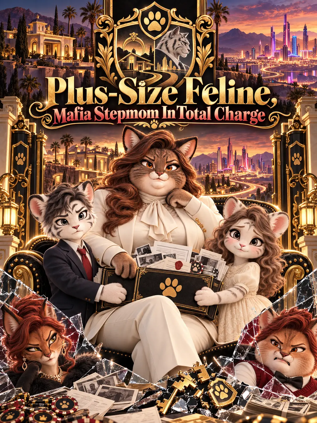 Plus-Size Feline, Mafia Stepmom In Total Charge short drama poster