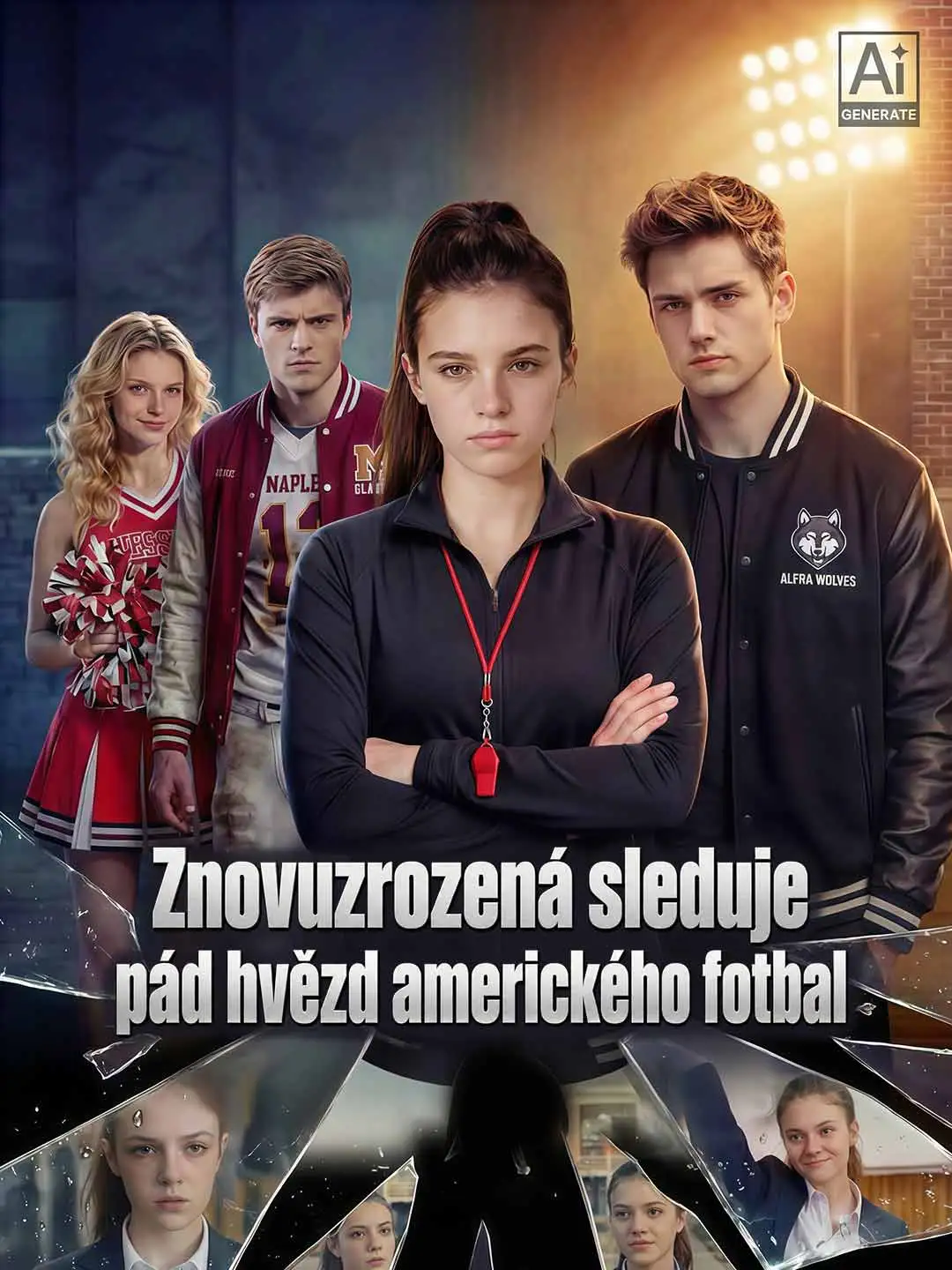 Znovuzrozená sleduje pád hvězd amerického fotbal short drama poster