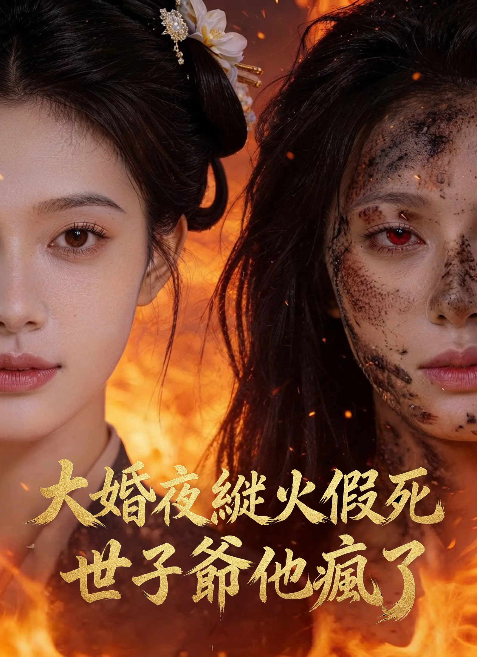 大婚夜縱火假死，世子爺他瘋了 short drama poster