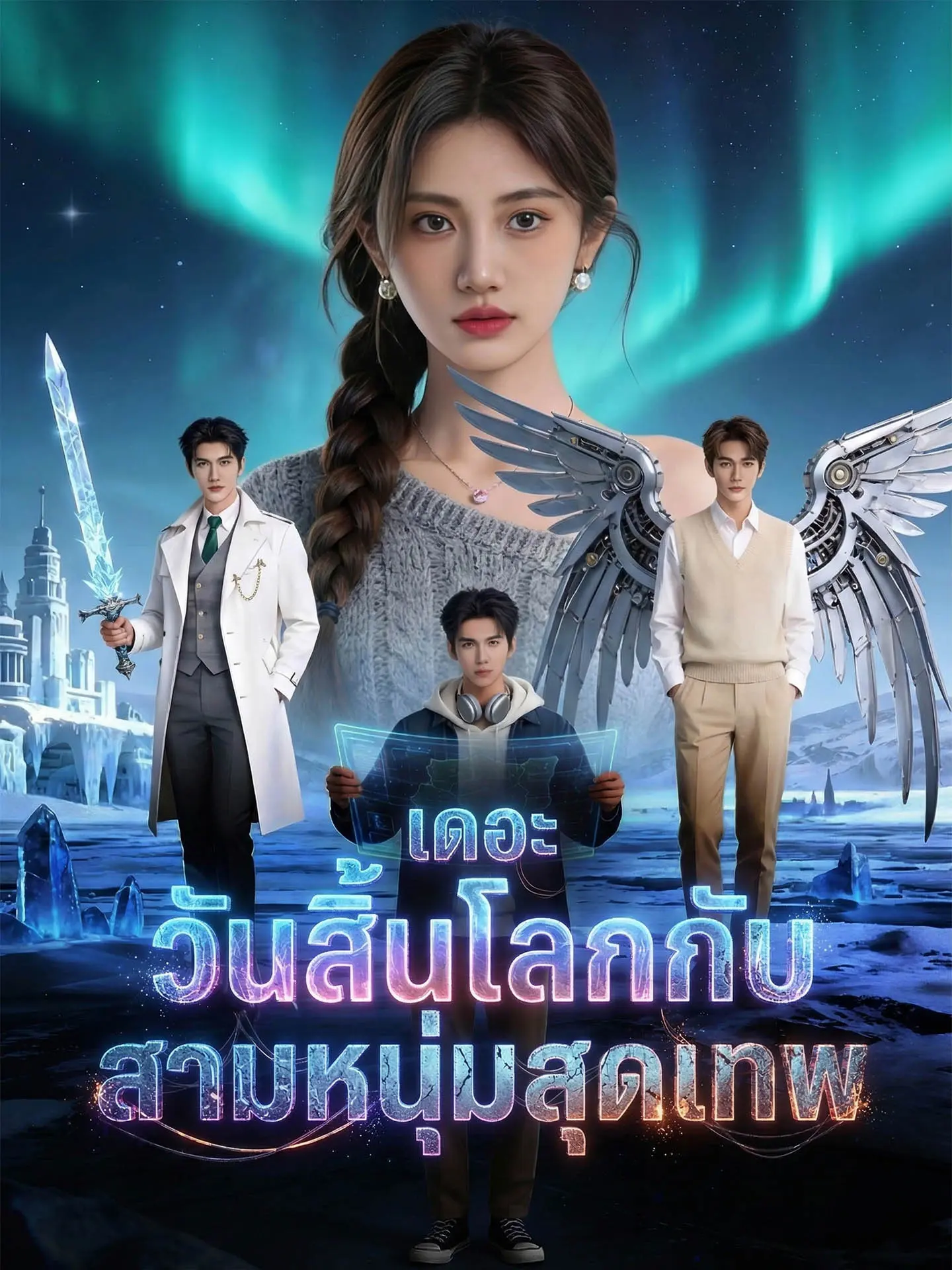 [พากย์เสียง] วันสิ้นโลกกับสามหนุ่มสุดเทพ short drama poster