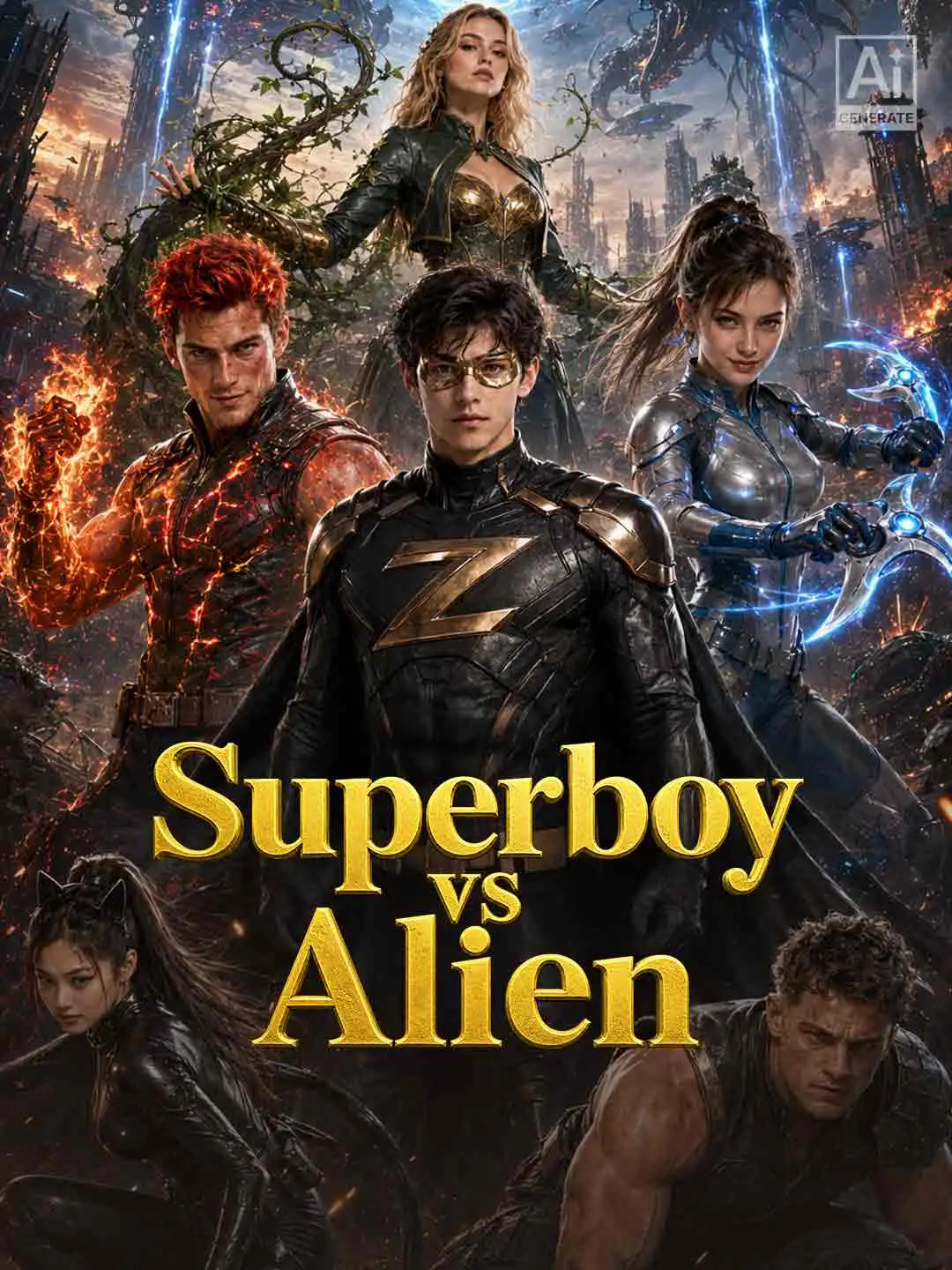 Superboy vs Alien short drama poster