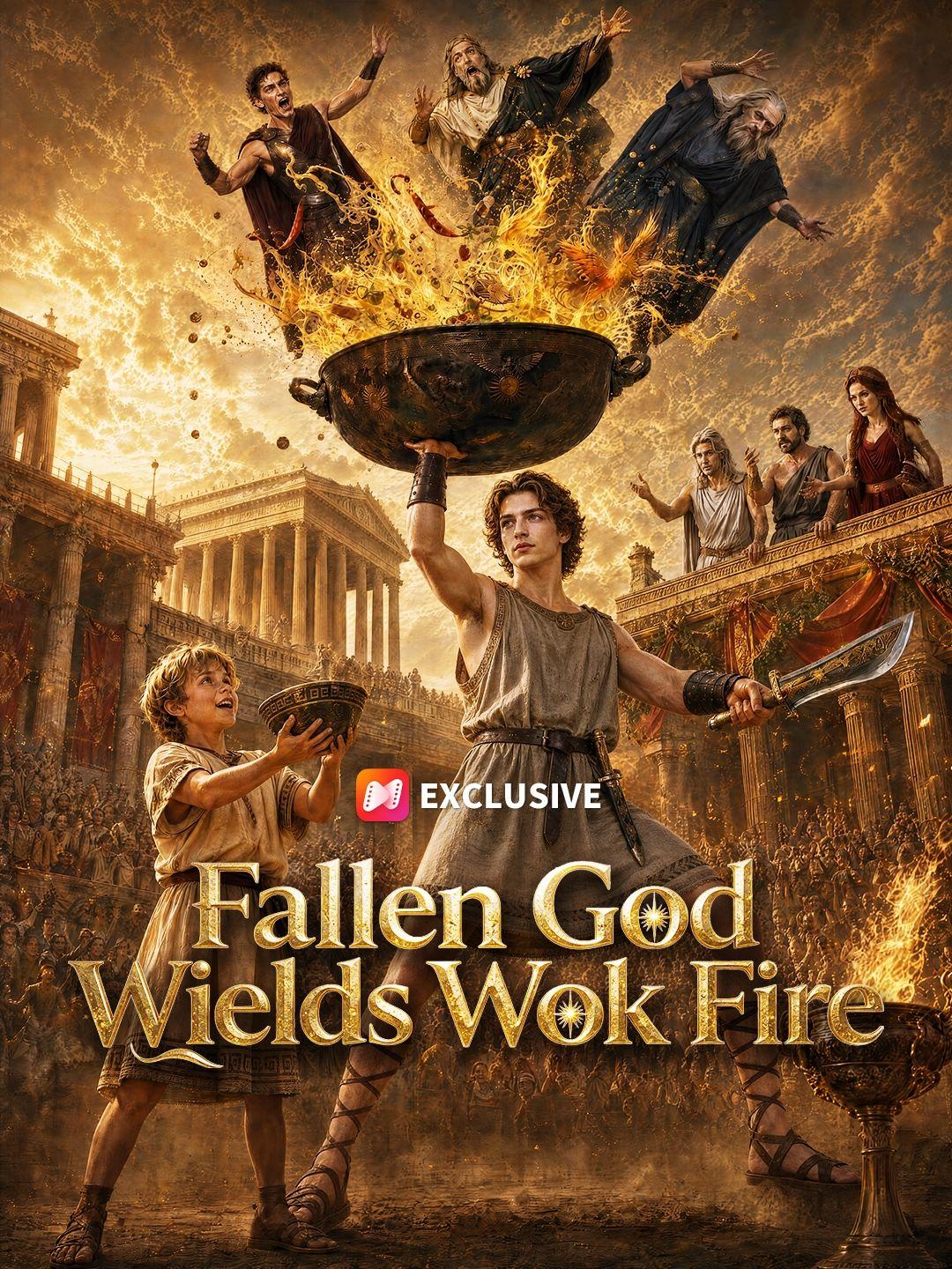 Fallen God Wields Wok Fire short drama poster
