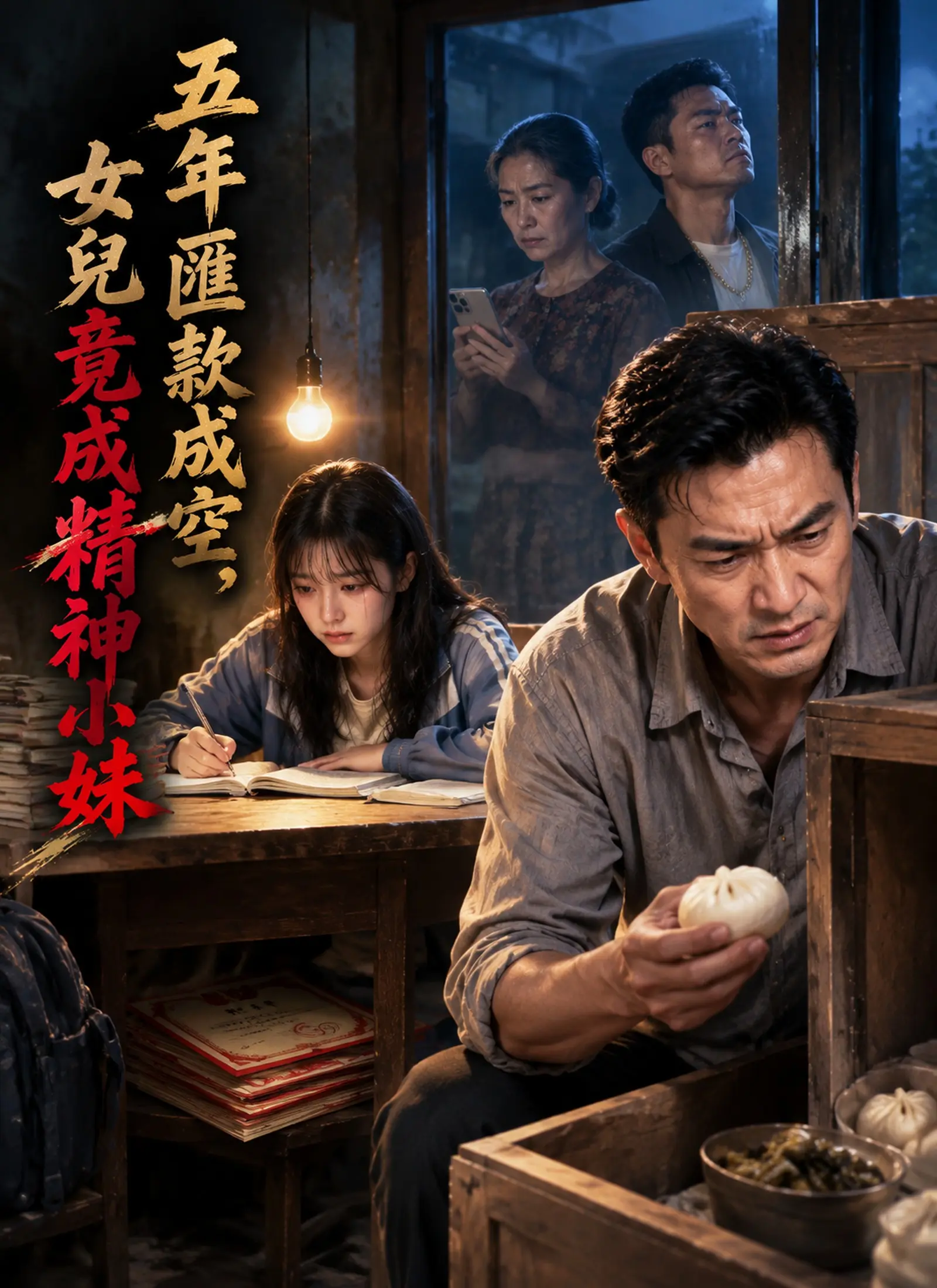 五年匯款成空，女兒竟成精神小妹 short drama poster
