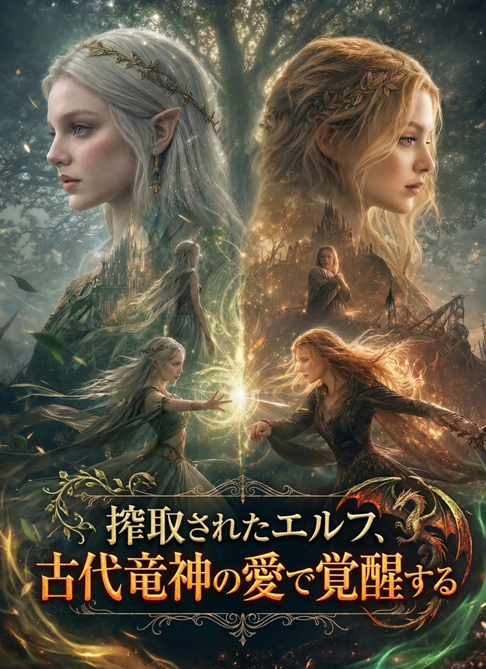 搾取されたエルフ、古代竜神の愛で覚醒する short drama poster
