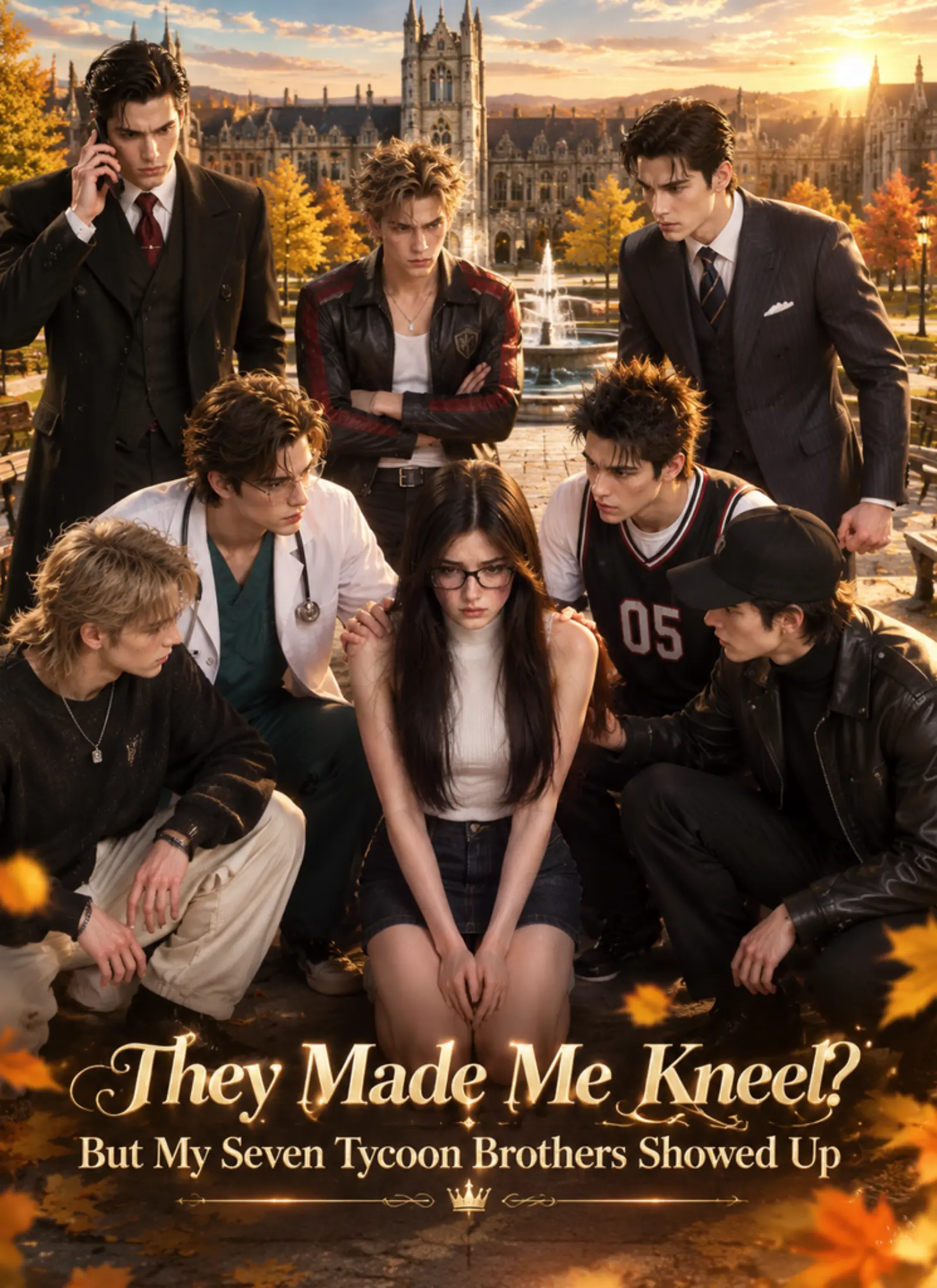 They Made Me Kneel? But My Seven Tycoon Brothers Showed Up short drama poster